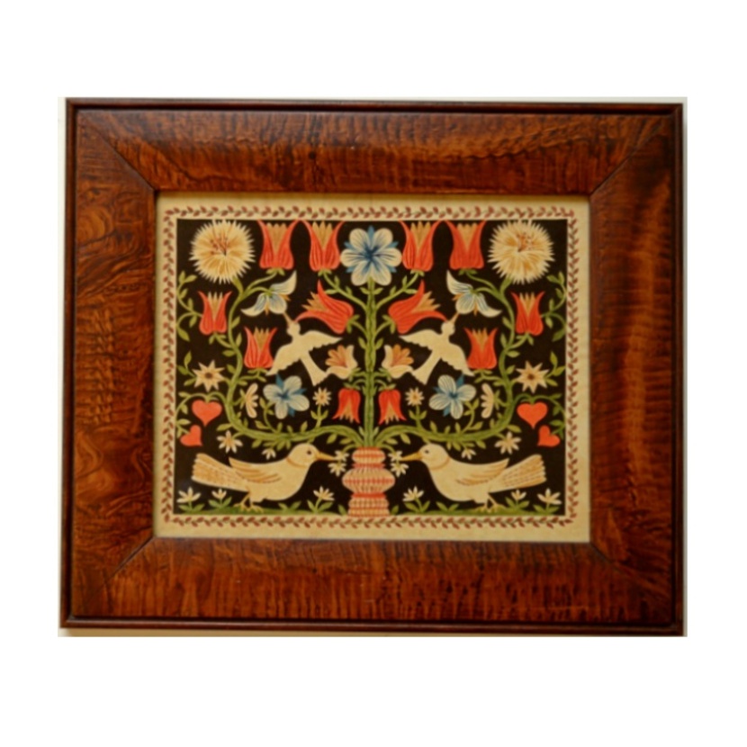 Original Painted Scherenschnitte Art on Paper