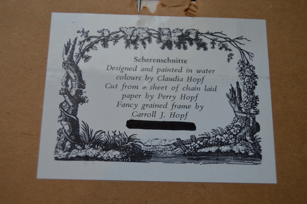 Original Painted Scherenschnitte Art on Paper