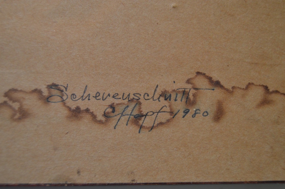 Original Painted Scherenschnitte Art on Paper