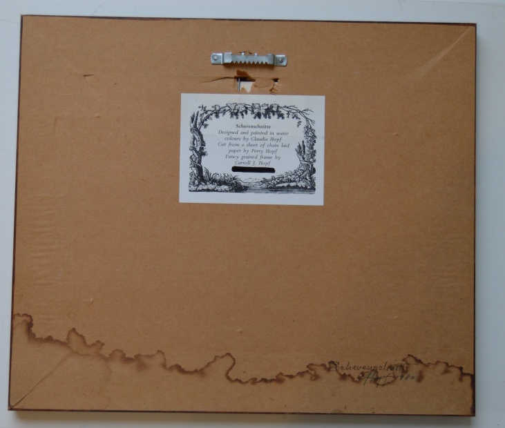 Original Painted Scherenschnitte Art on Paper