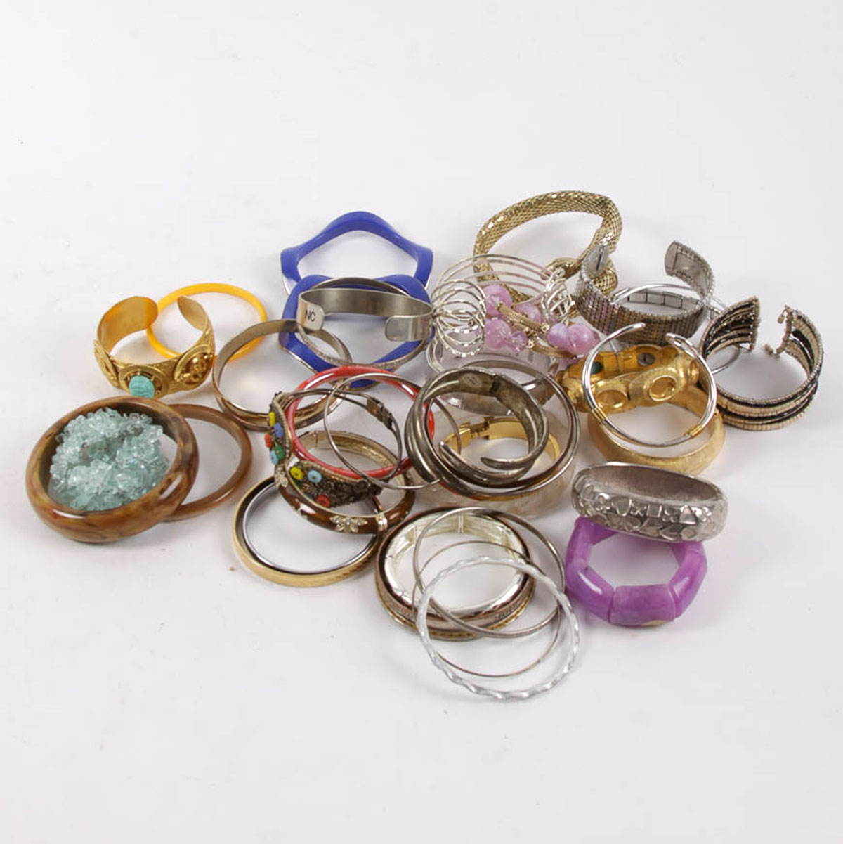 Assortment of Costume Jewelry Bracelets