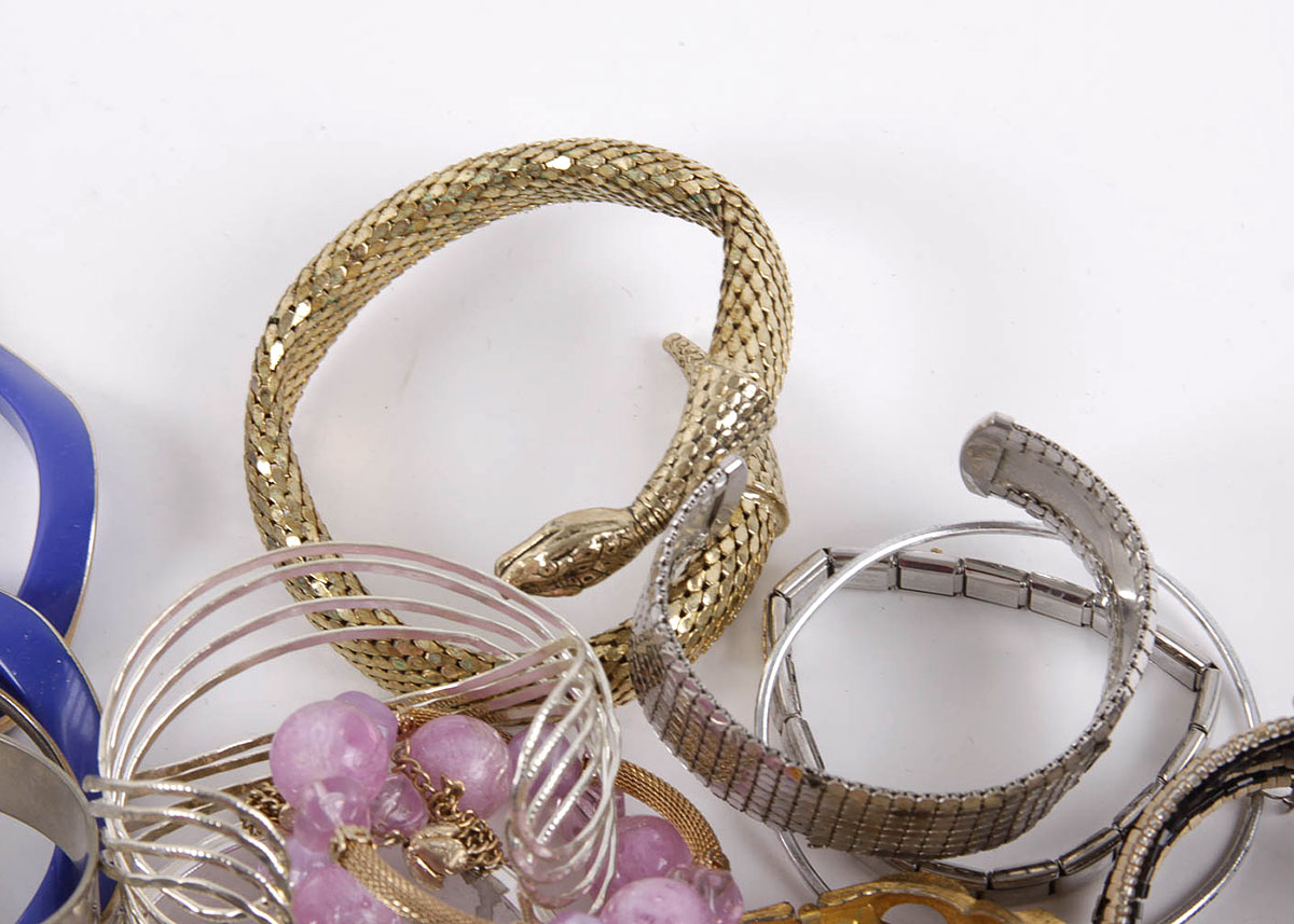 Assortment of Costume Jewelry Bracelets