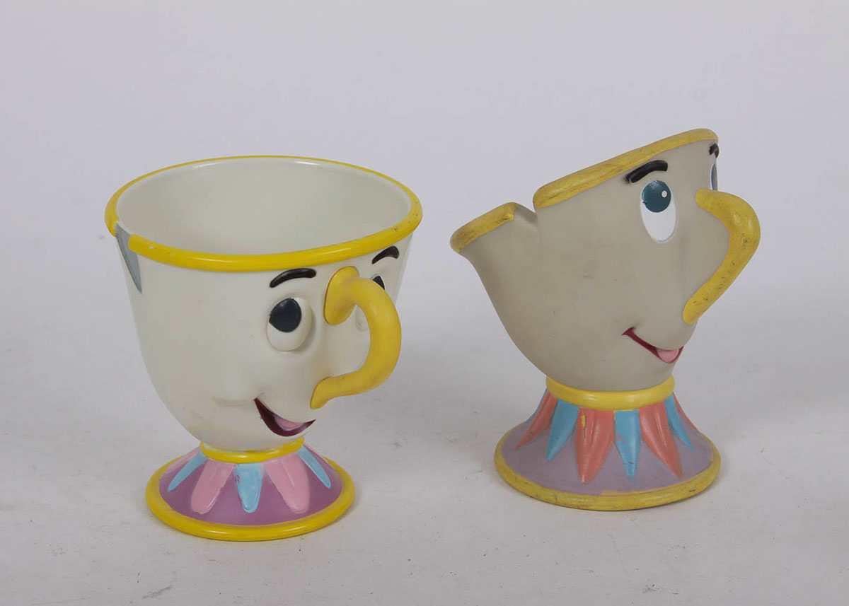 Collection of Beauty and The Beast Dolls, Tea Set and Figurines