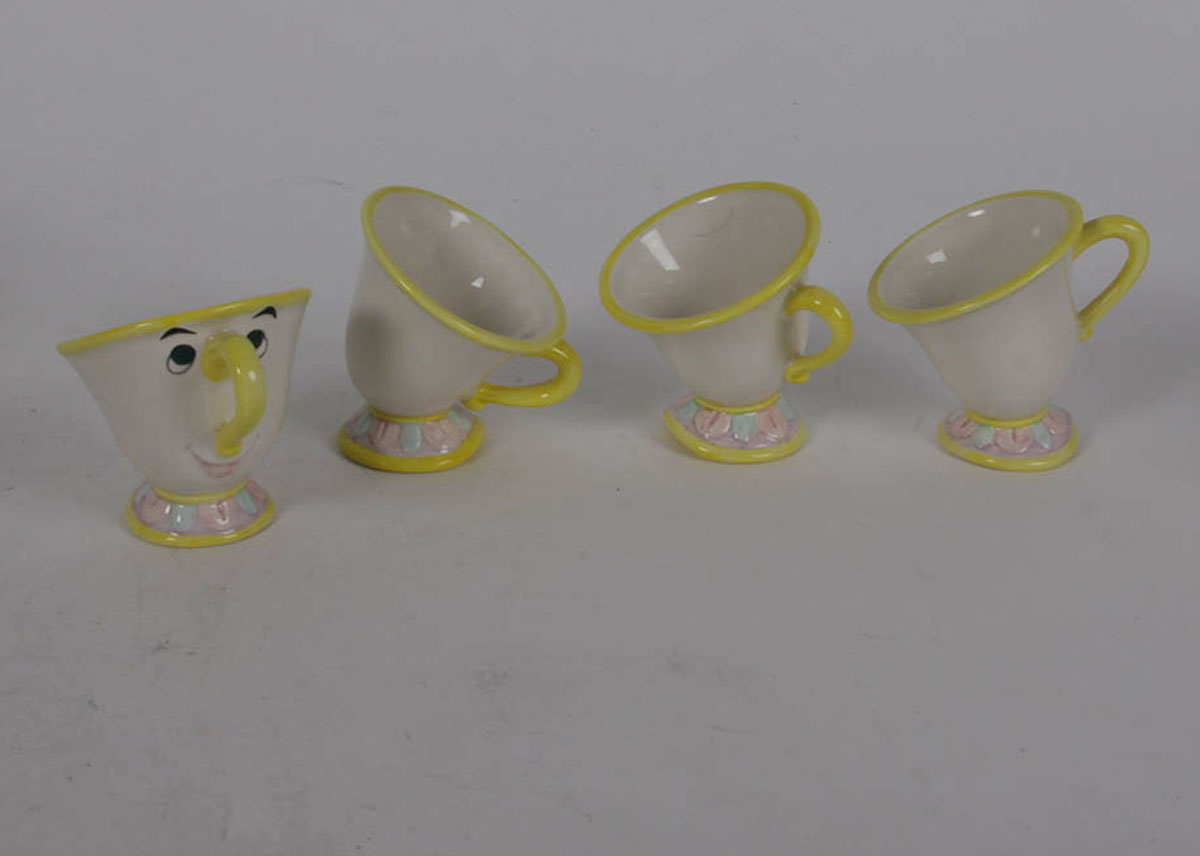 Collection of Beauty and The Beast Dolls, Tea Set and Figurines