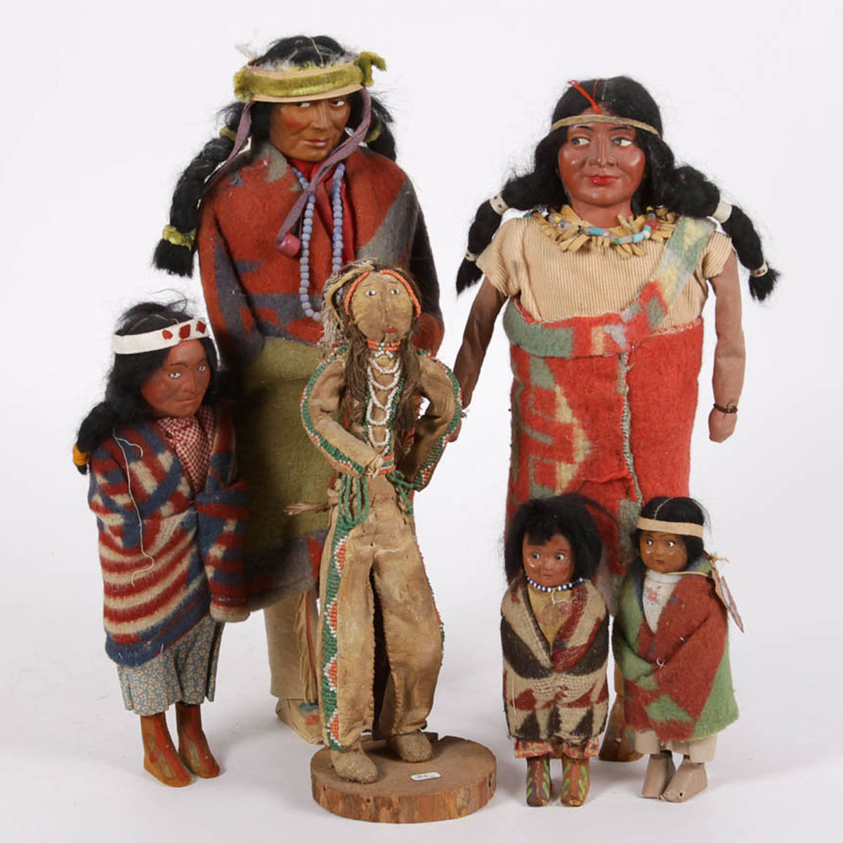 Collection of Skookum Native American Dolls