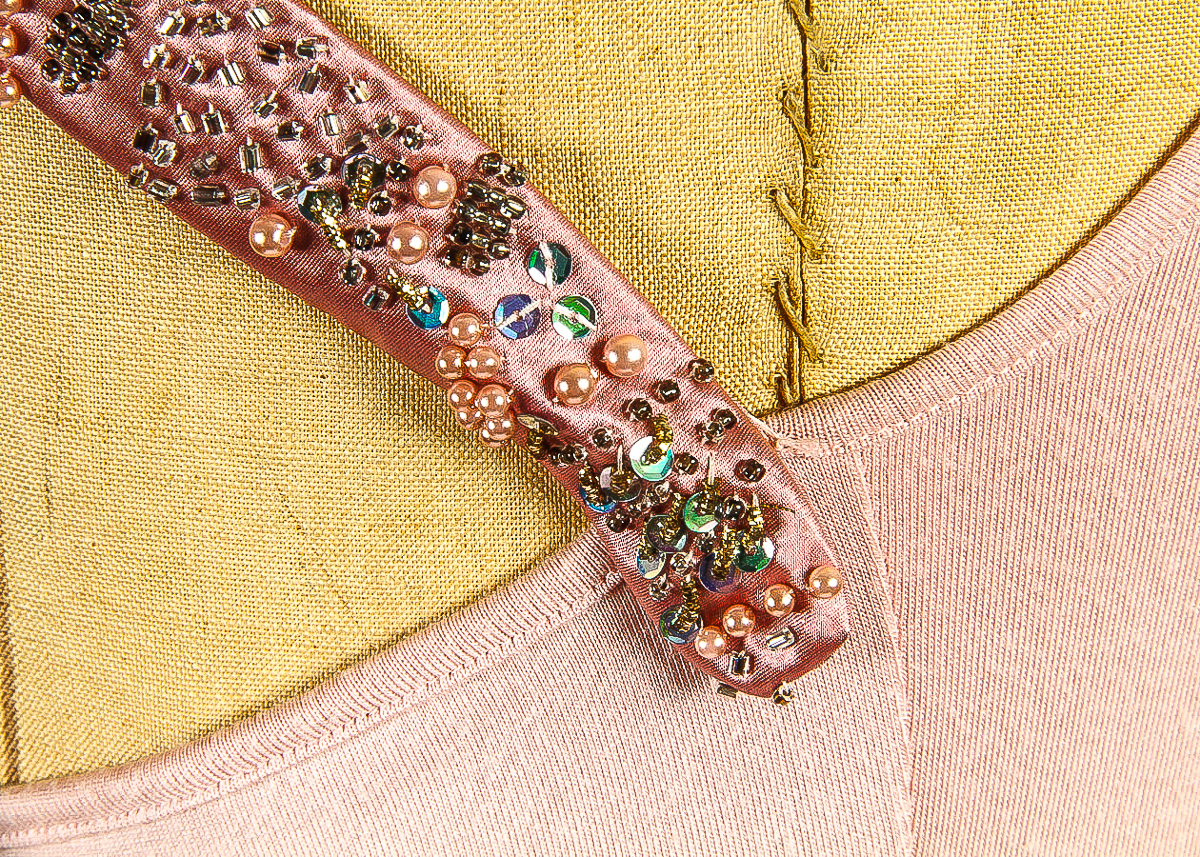 Prada Jersey Racerback Beaded Top