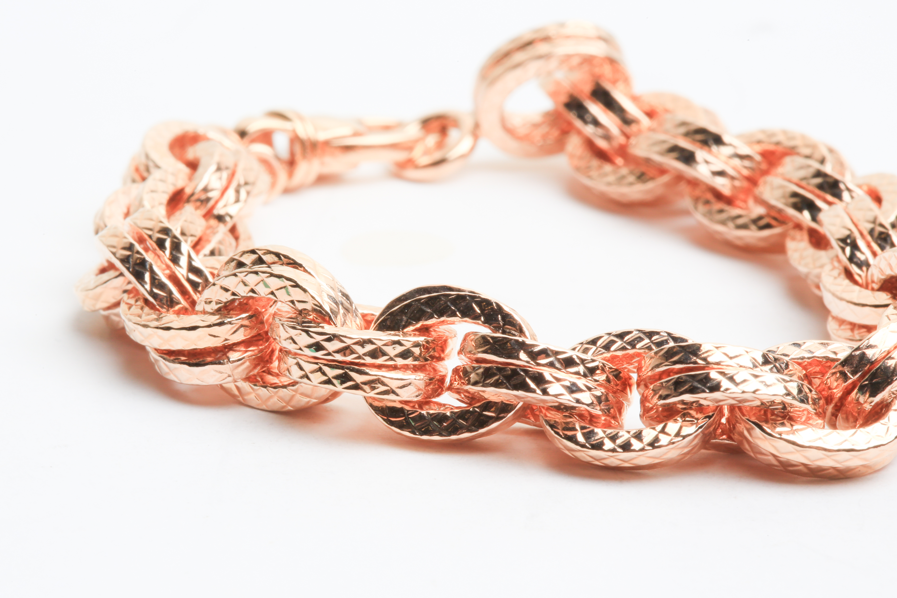 Pair of Rosestone Bronze Bracelets by Bronzo Italia