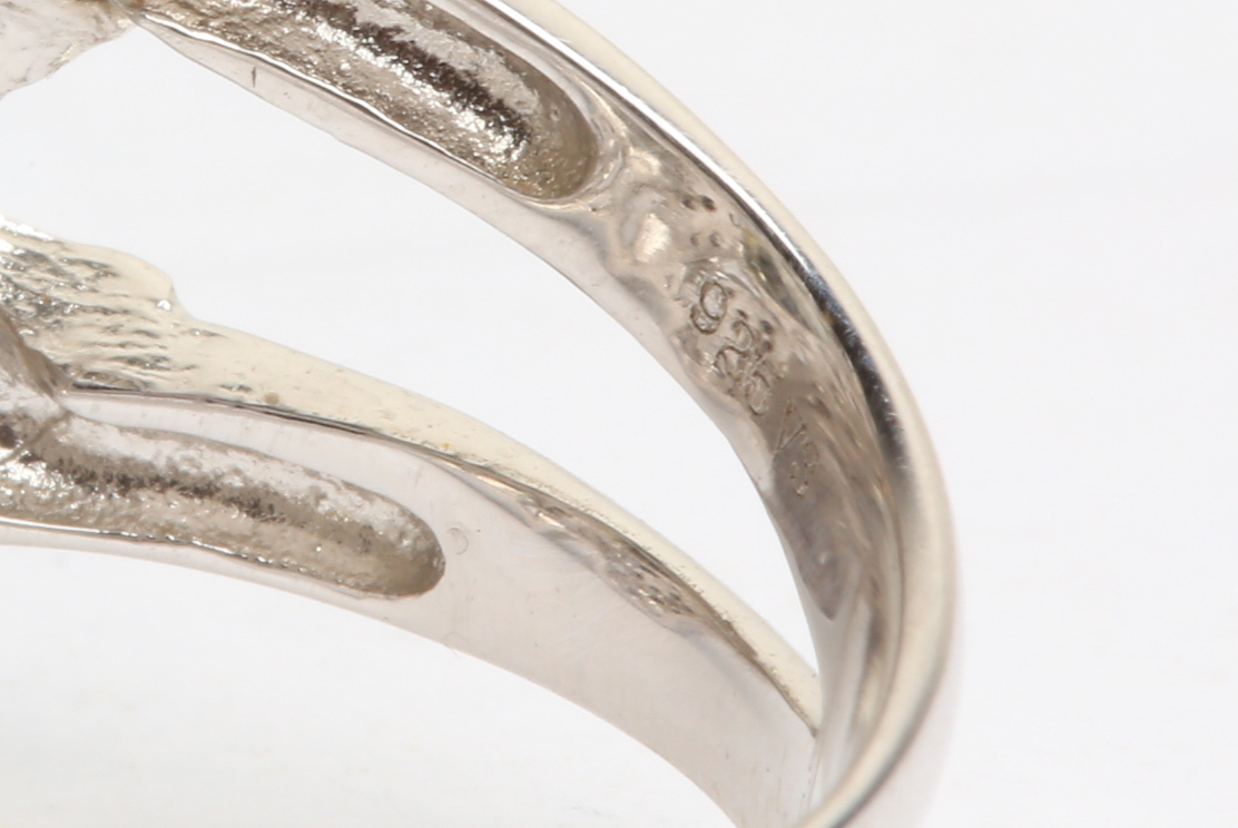 Sterling Silver Ring with Citrine and Garnet