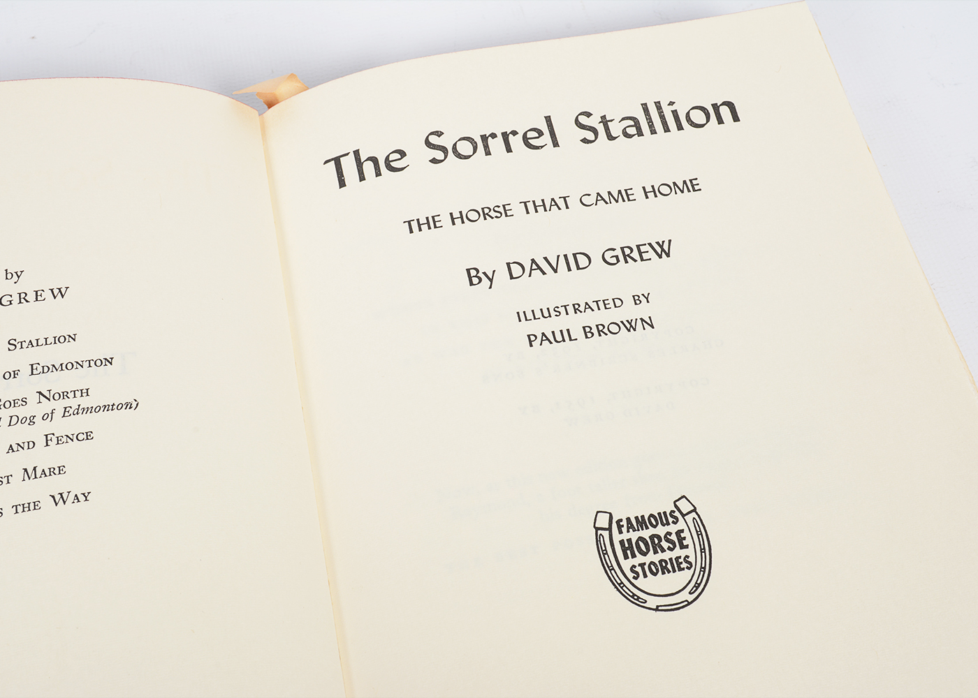 Collection of Vintage "Famous Horse Stories" Books