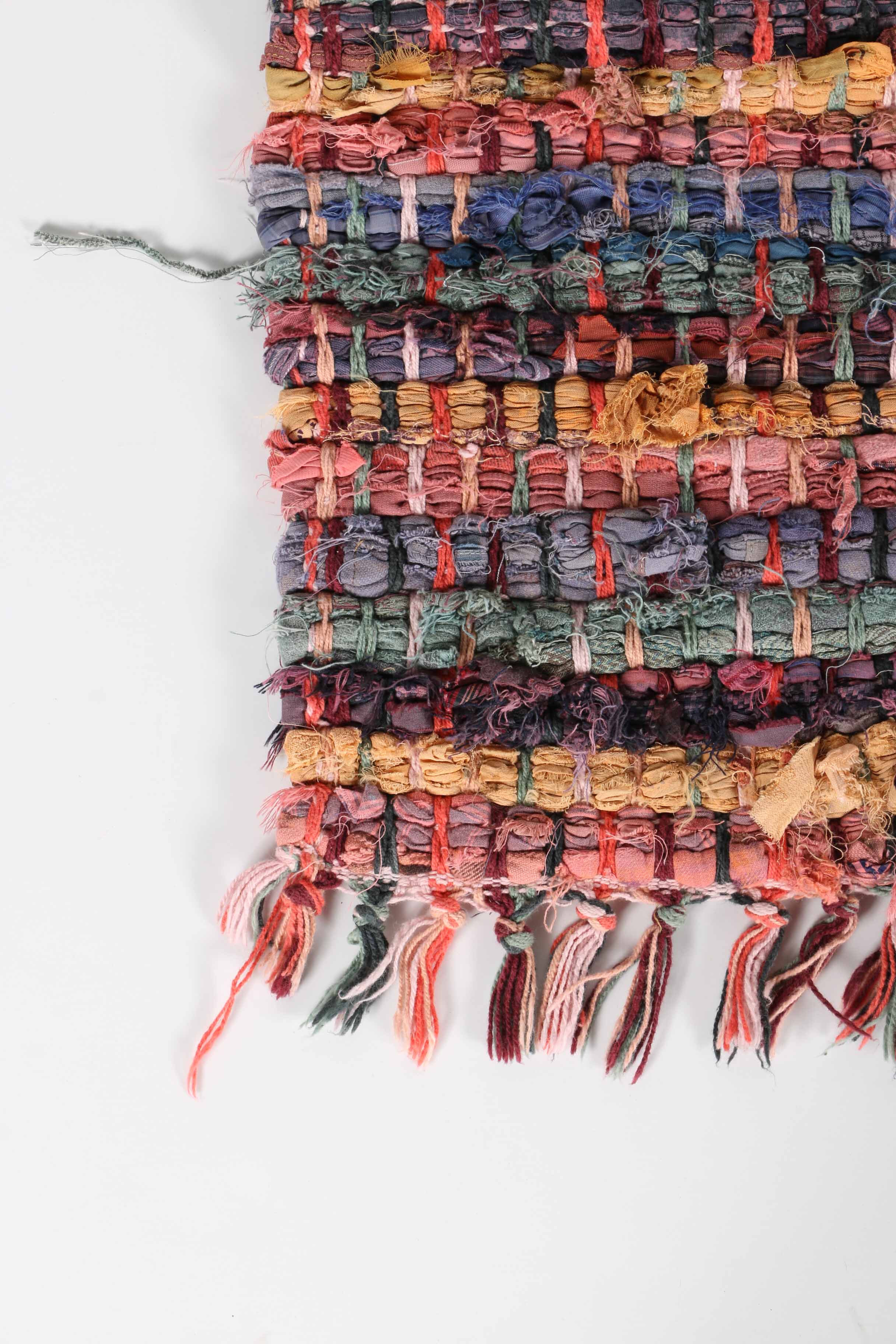 Handmade Rag Woven Accent Rug