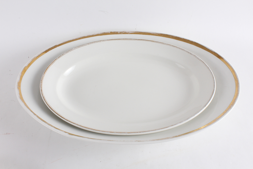 Haviland White China Serving Pieces with Gold Trim