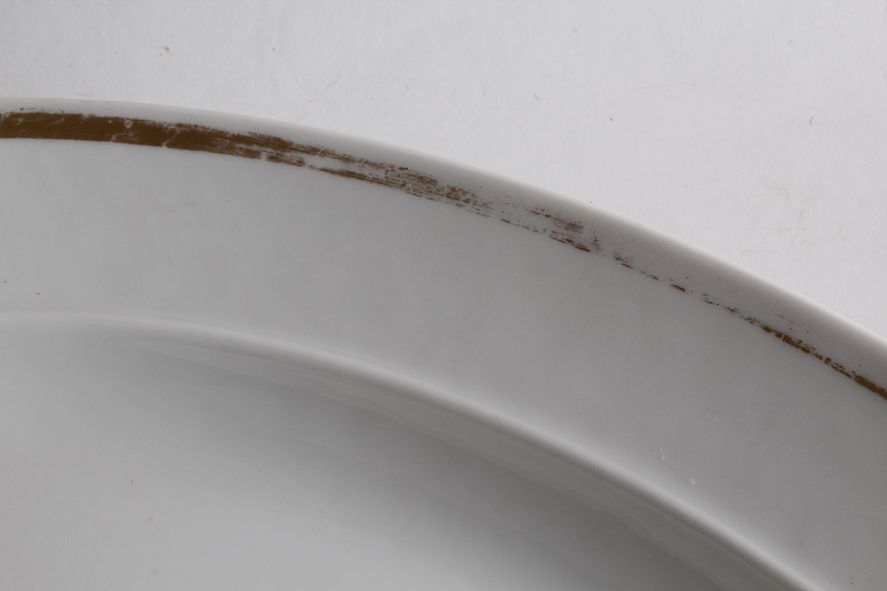 Haviland White China Serving Pieces with Gold Trim