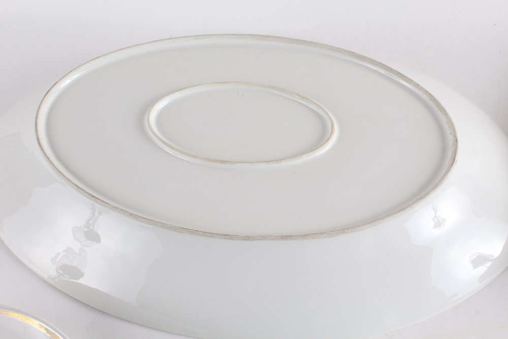 Haviland White China Serving Pieces with Gold Trim