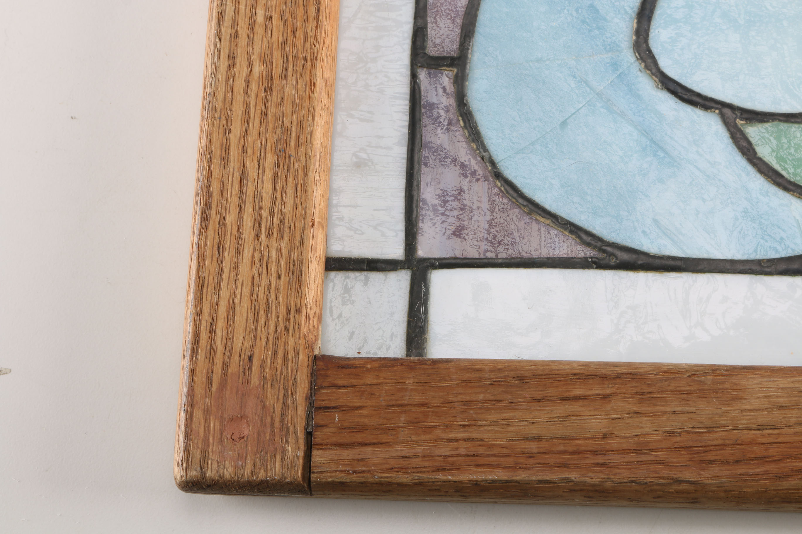 Framed Hanging Stained Glass Panel