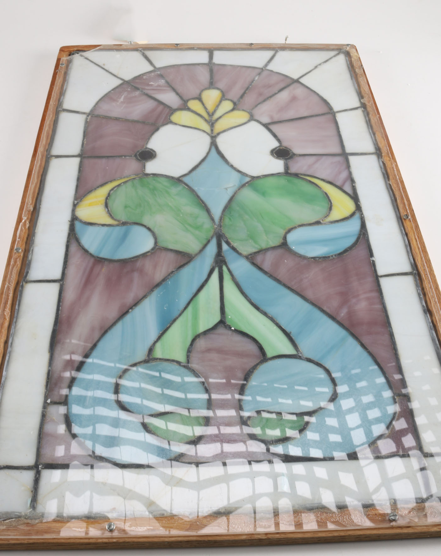 Framed Hanging Stained Glass Panel