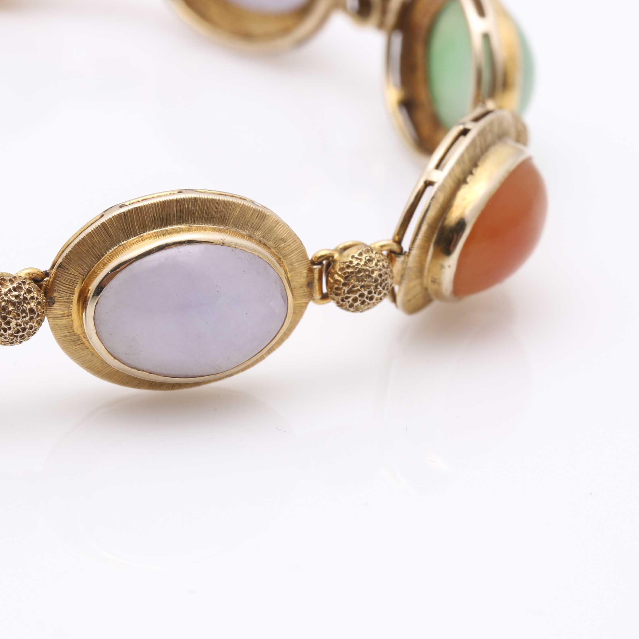 14K Yellow Gold Jadeite Bracelet