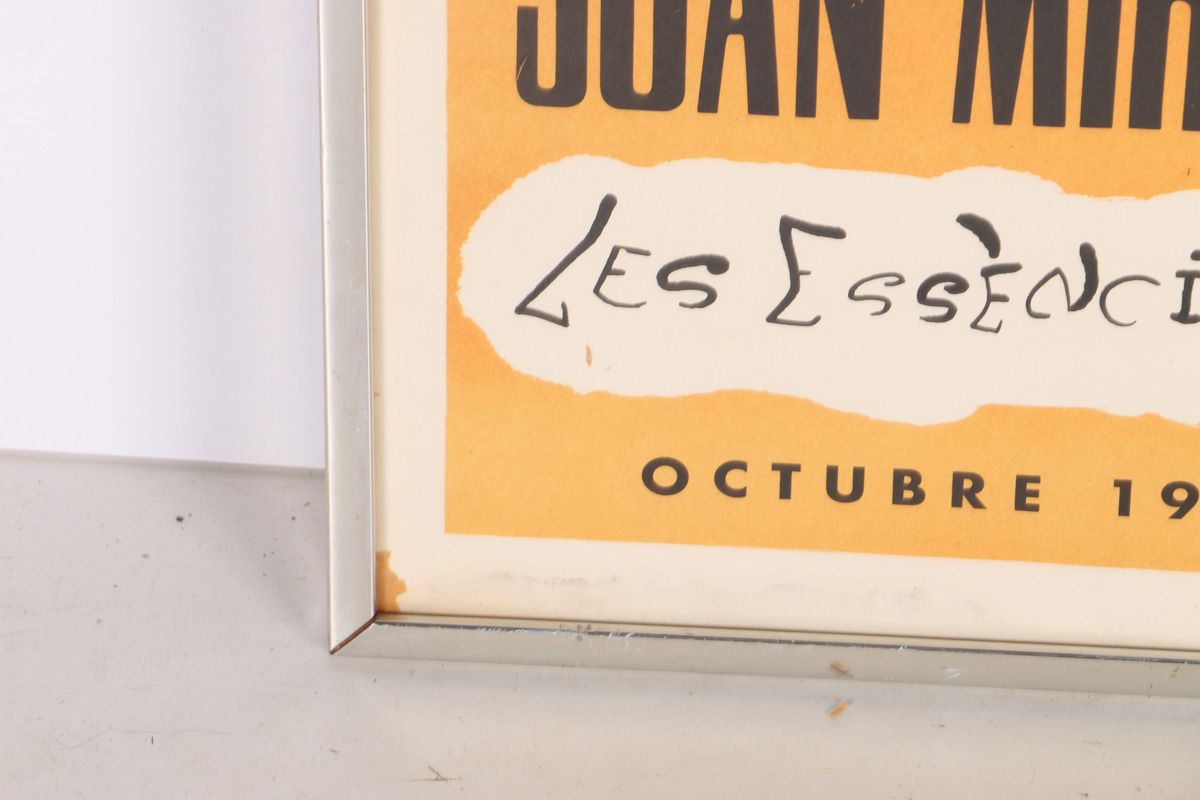 Framed 1968 Joan Miro Sala Gaspar Exhibit Poster