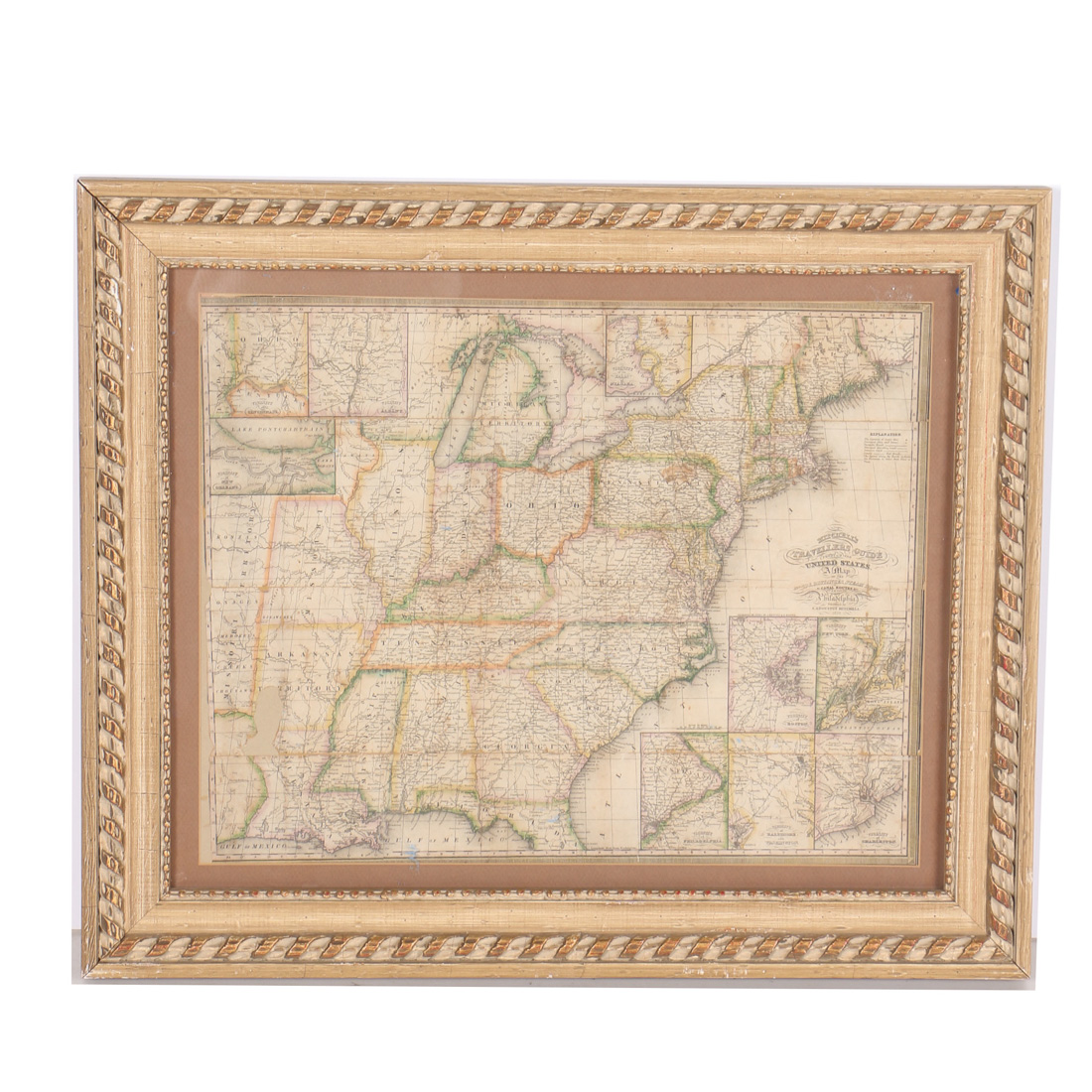 Mitchell's Travellers Guide Throught the United States Map