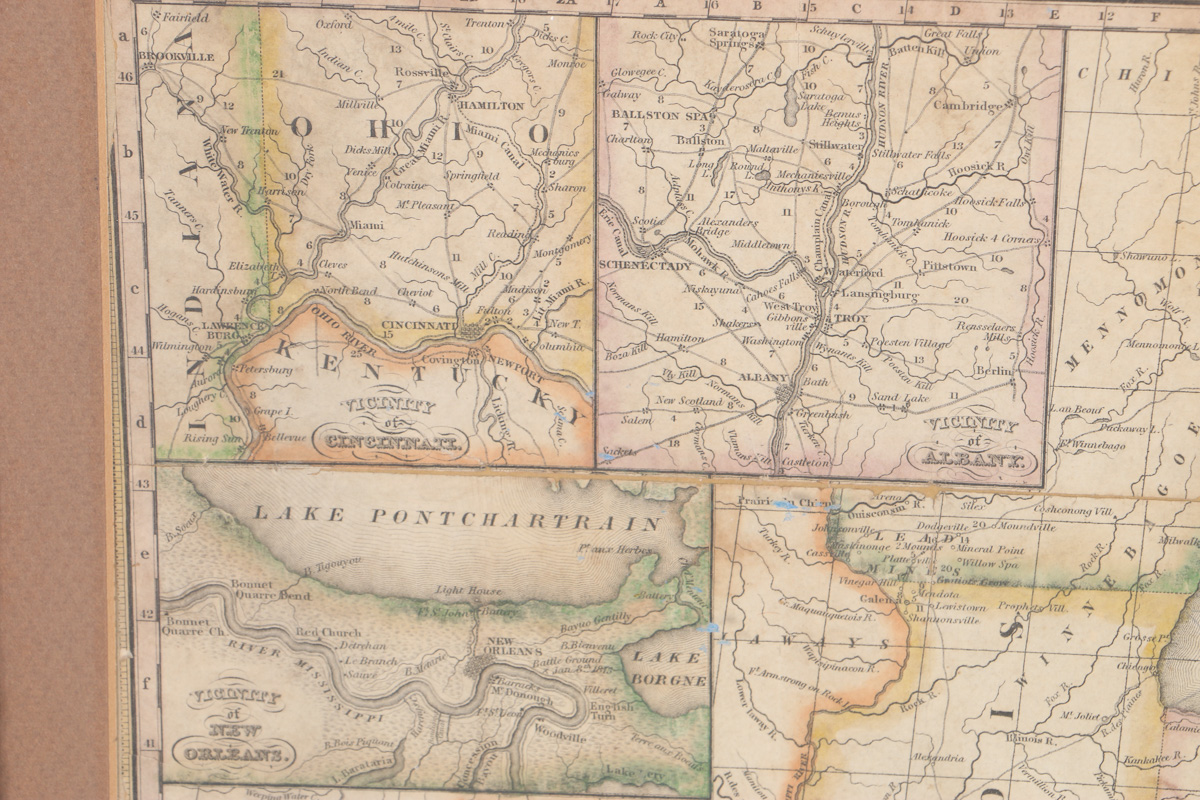 Mitchell's Travellers Guide Throught the United States Map