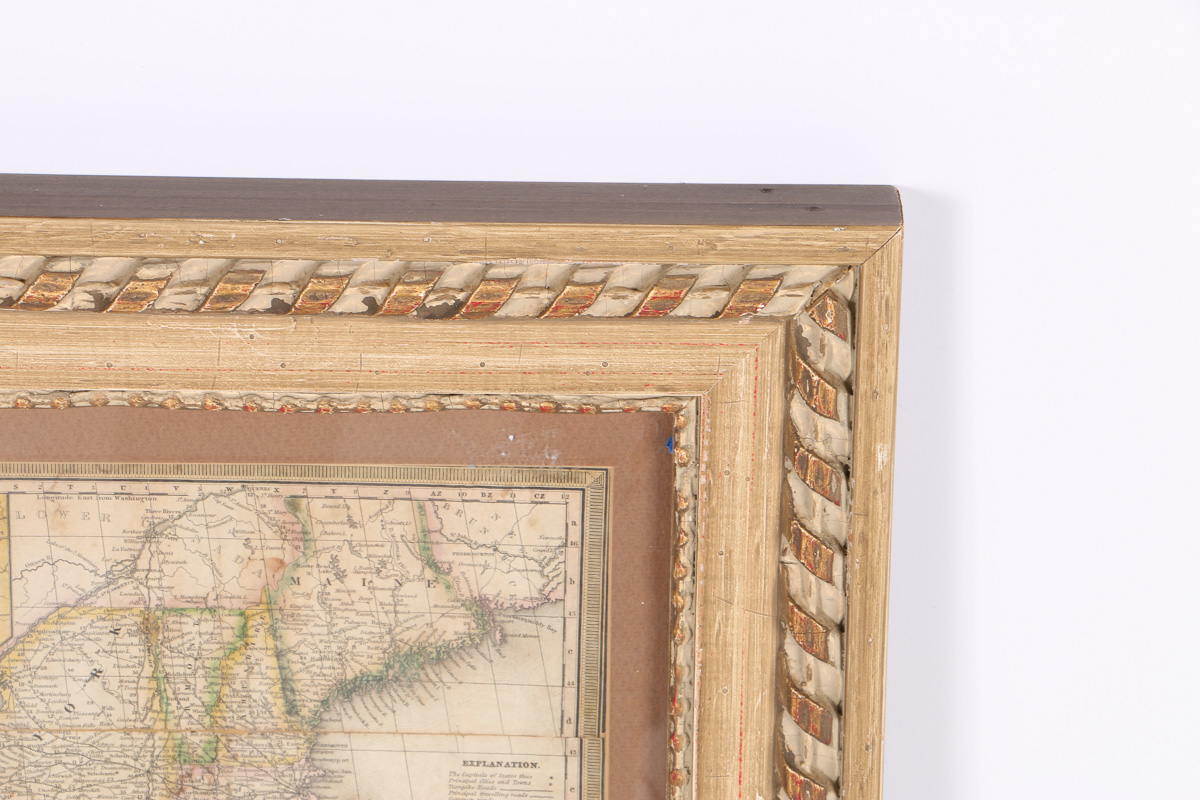 Mitchell's Travellers Guide Throught the United States Map