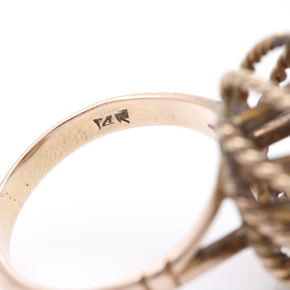 10K Yellow Gold Smoky Quartz Ring