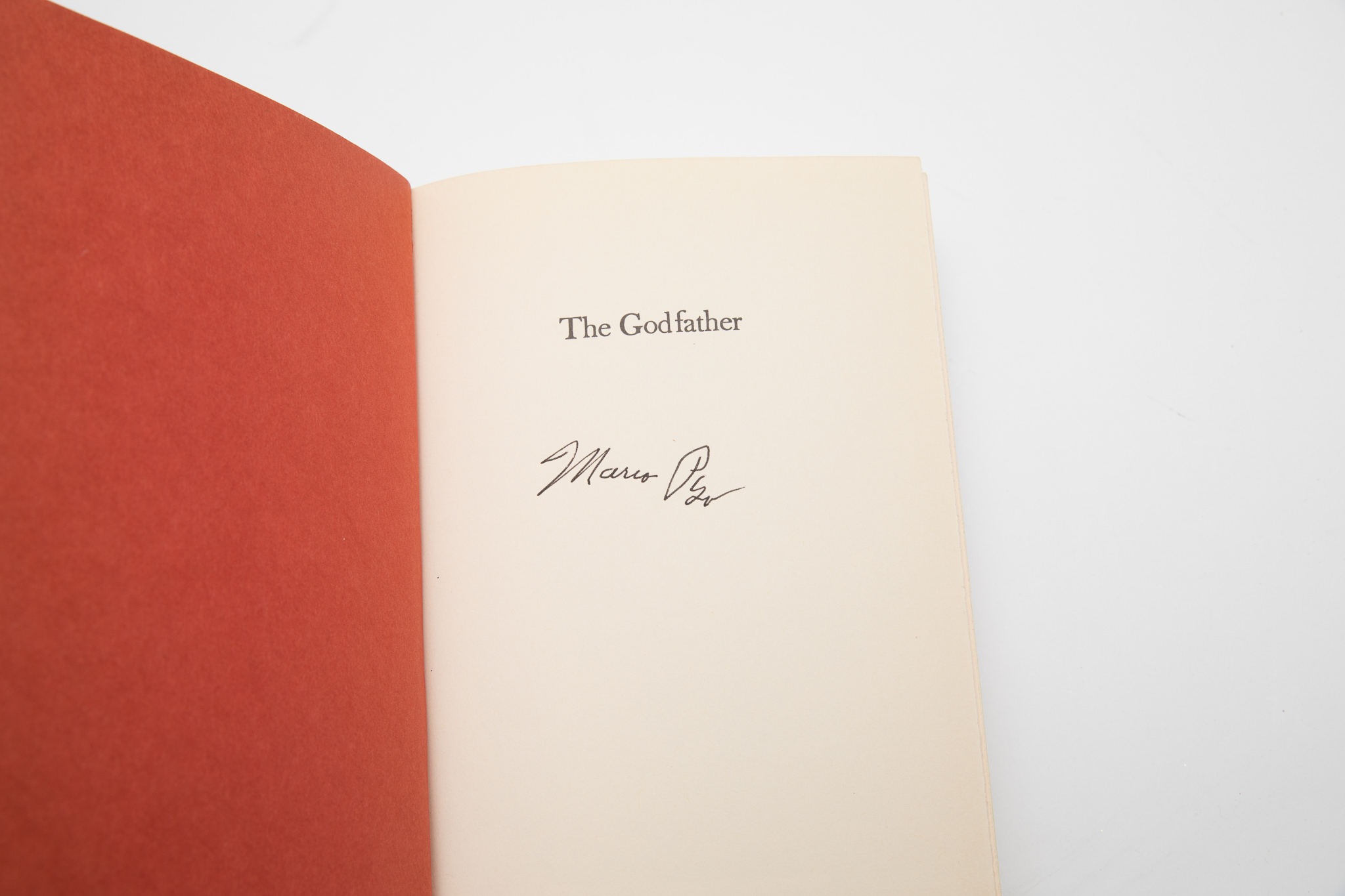 Signed Copy of "The Godfather" by Mario Puzo