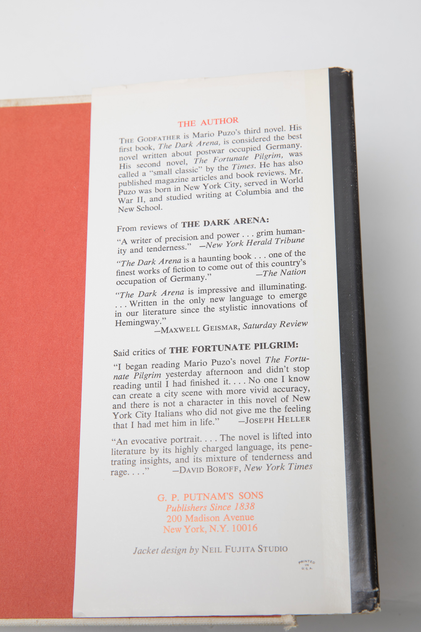 Signed Copy of "The Godfather" by Mario Puzo