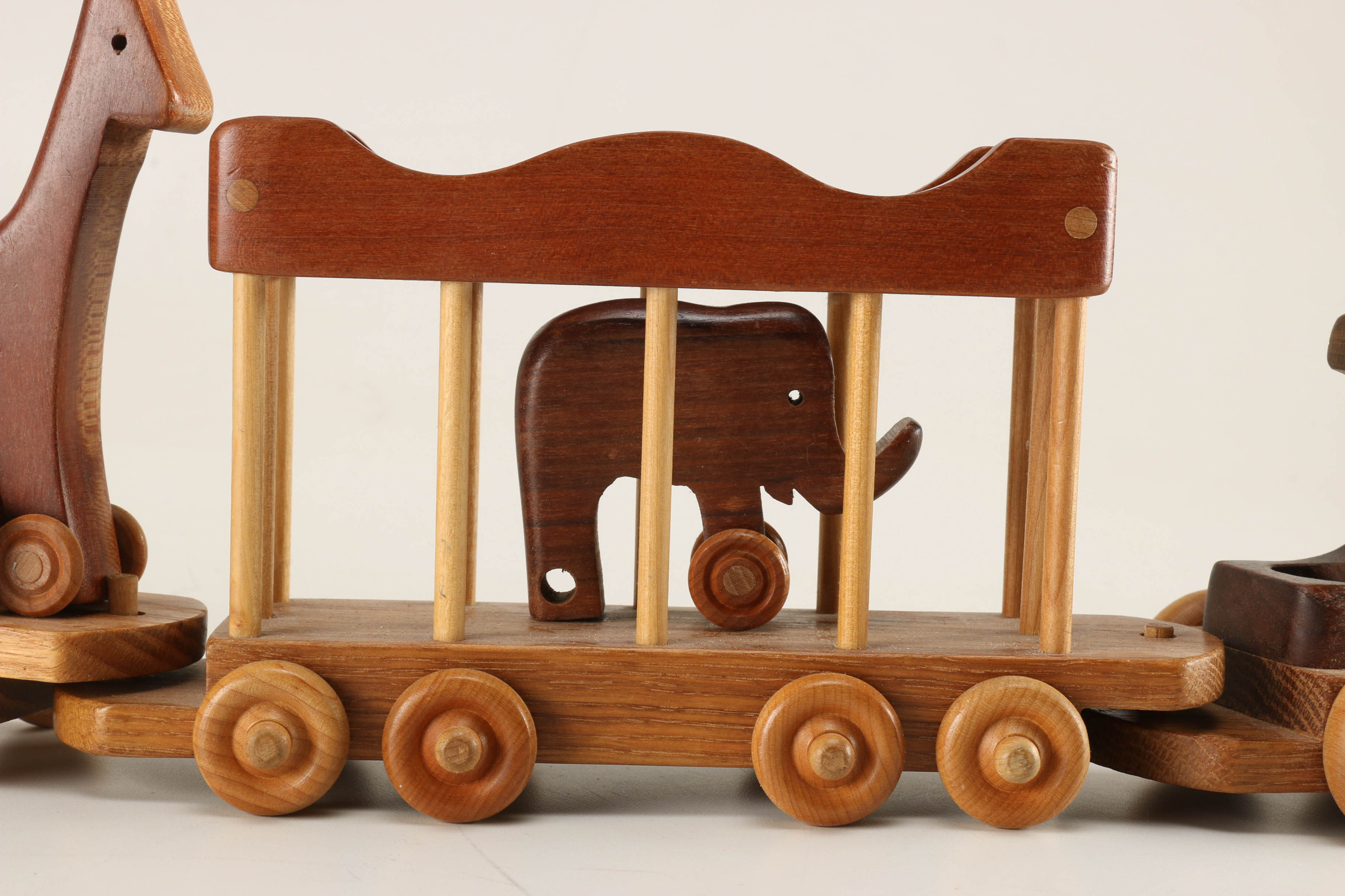 Carved Wooden Toy Circus Train