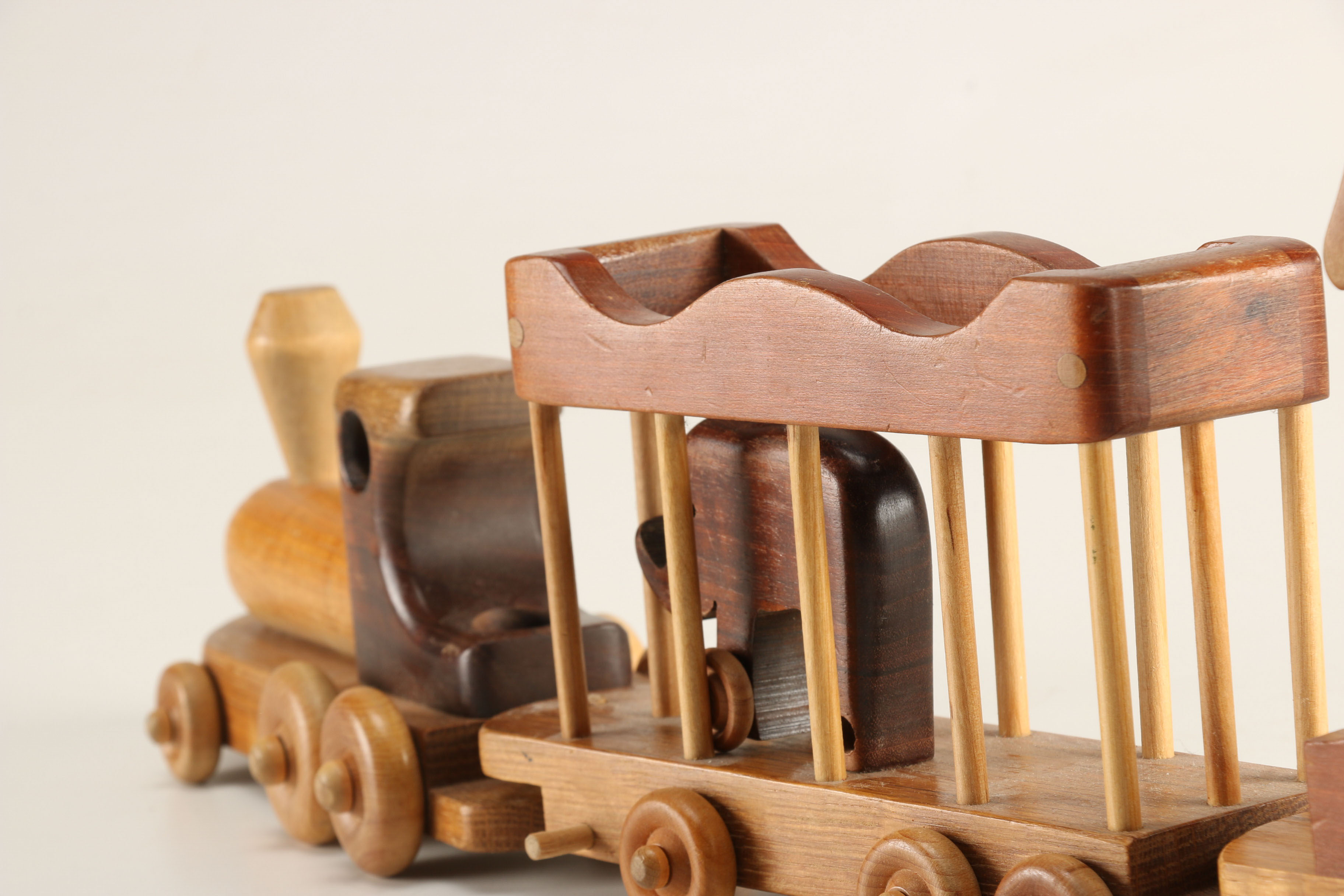 Carved Wooden Toy Circus Train