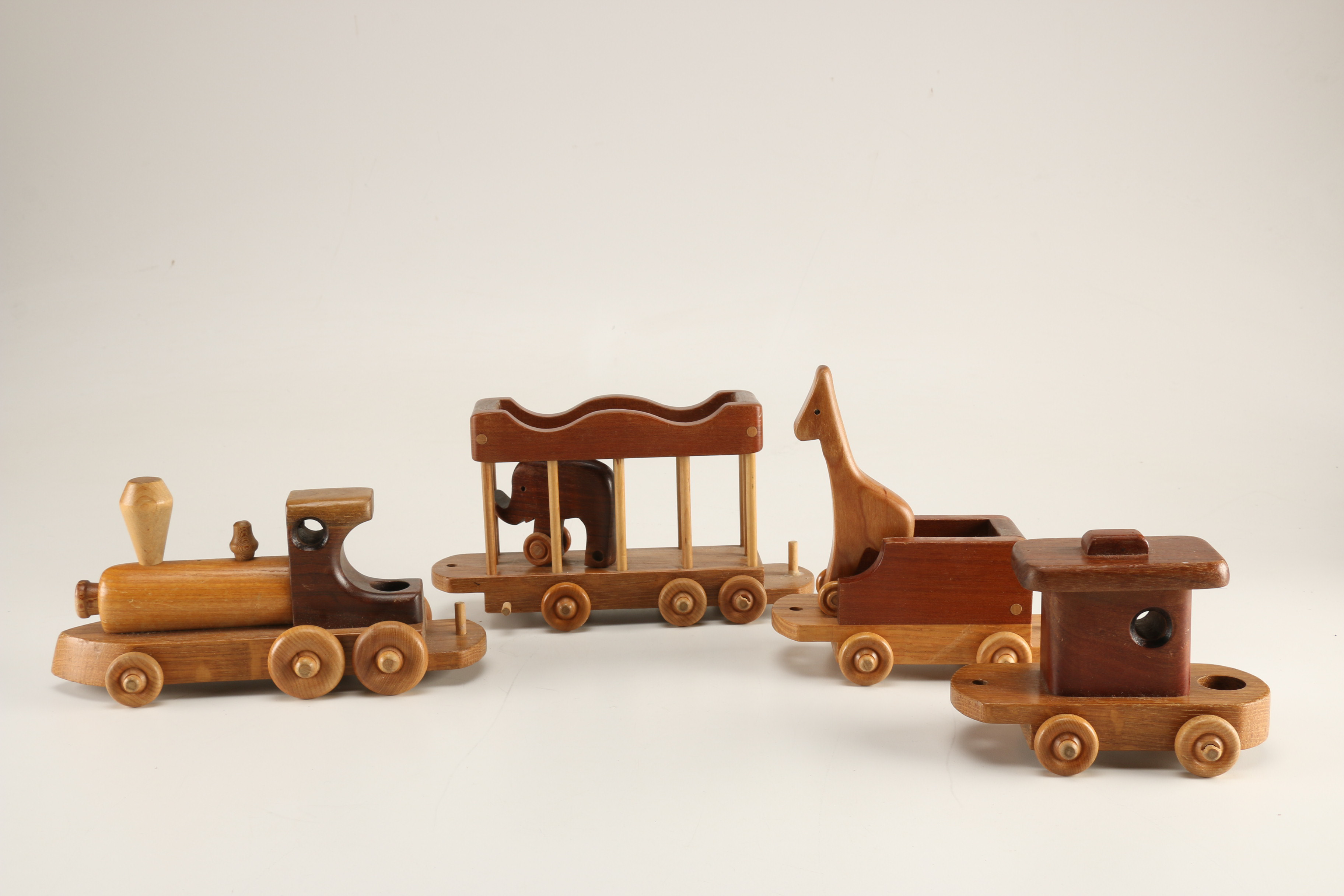 Carved Wooden Toy Circus Train