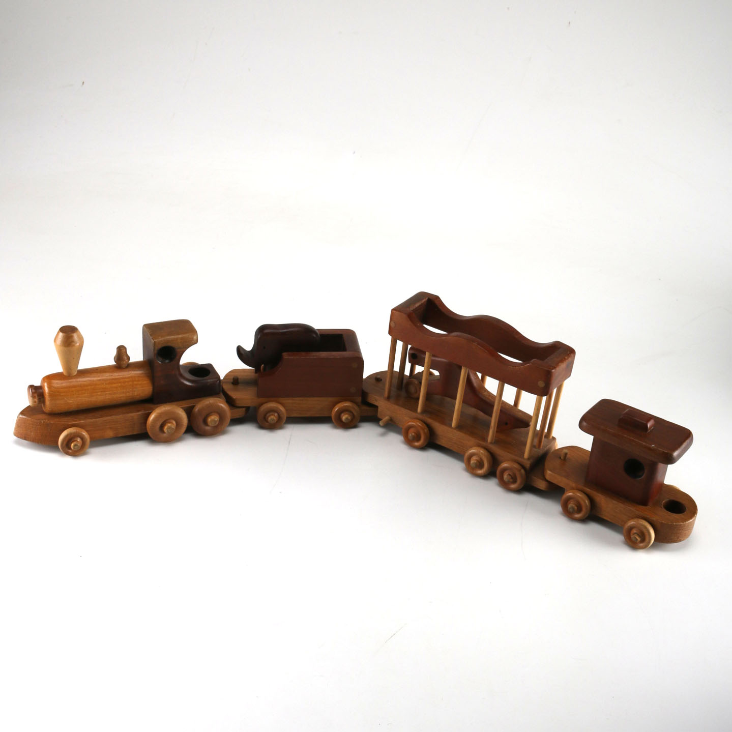 Carved Wooden Toy Circus Train