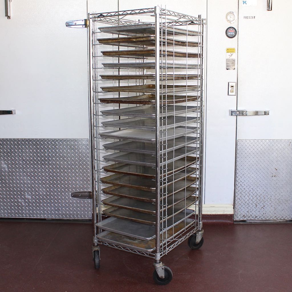 Sysco Industrial Kitchen Steel Tray Cart
