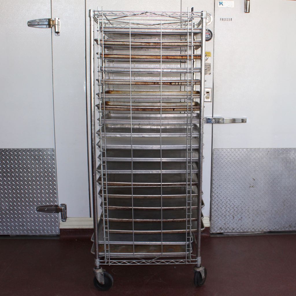 Sysco Industrial Kitchen Steel Tray Cart