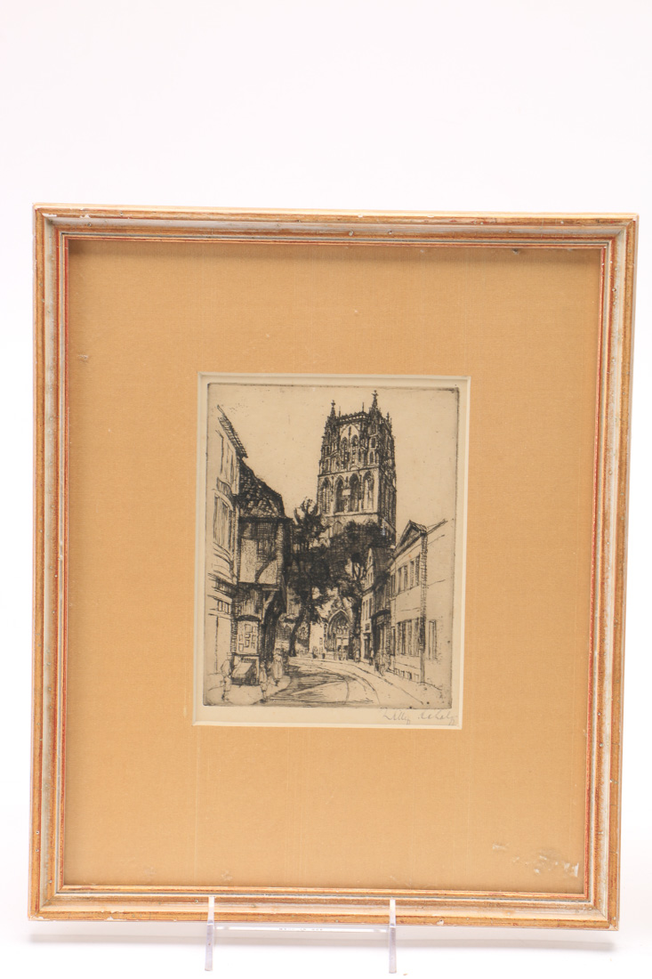 Cityscape Etchings by Willy Scholz and John Taylor Arms