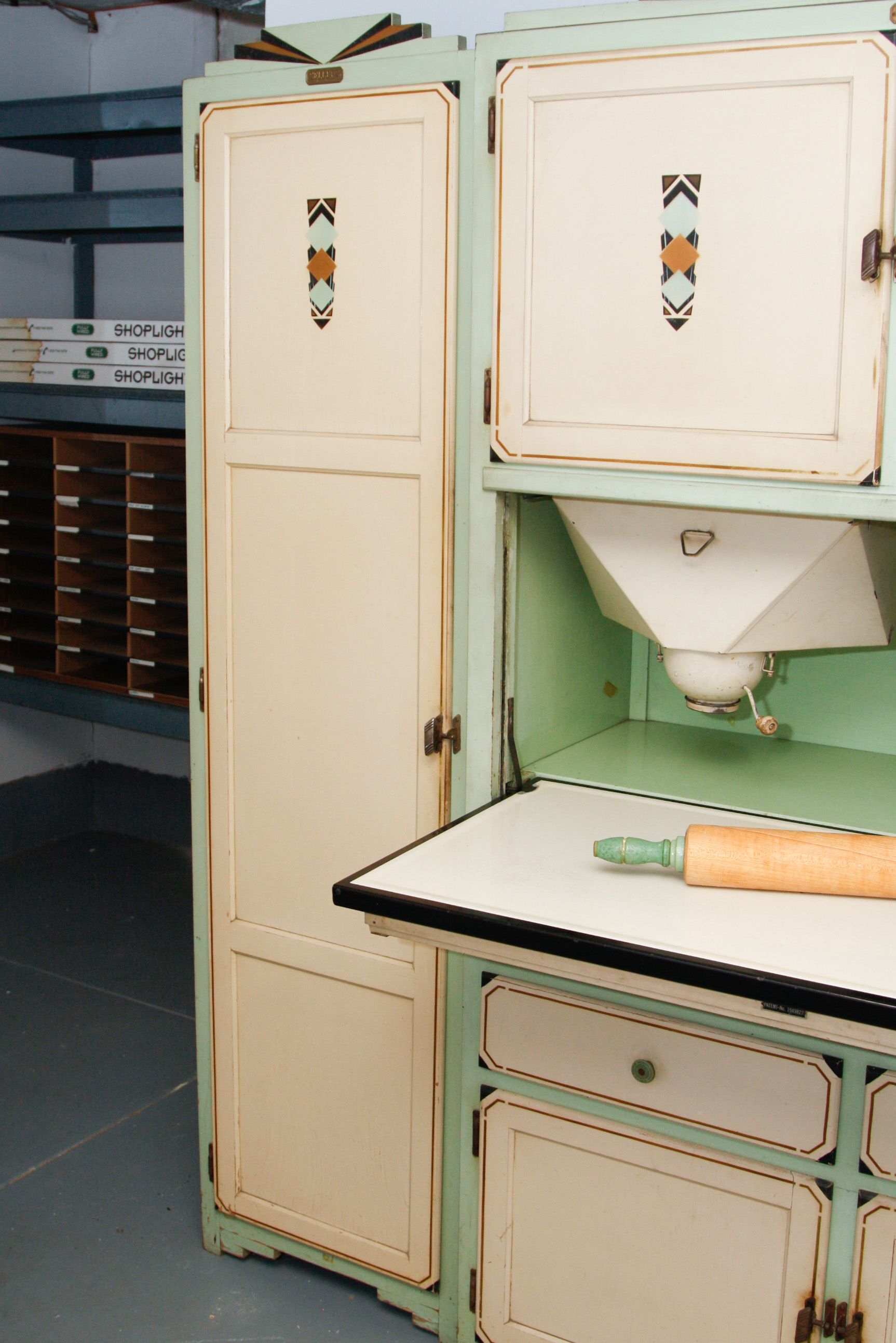 Antique Sellers Three-Piece Baker's Kitchen Wall Unit