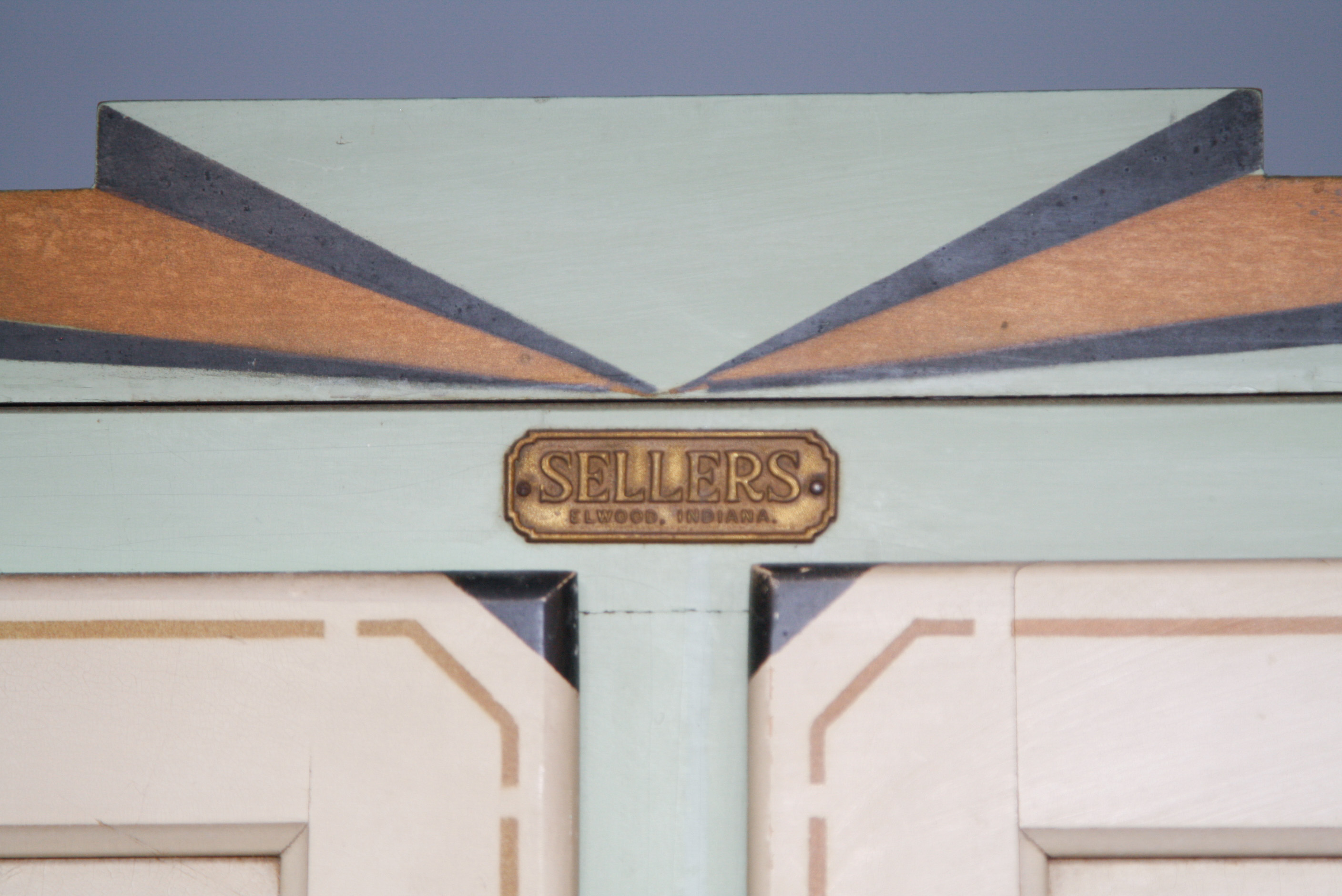 Antique Sellers Three-Piece Baker's Kitchen Wall Unit