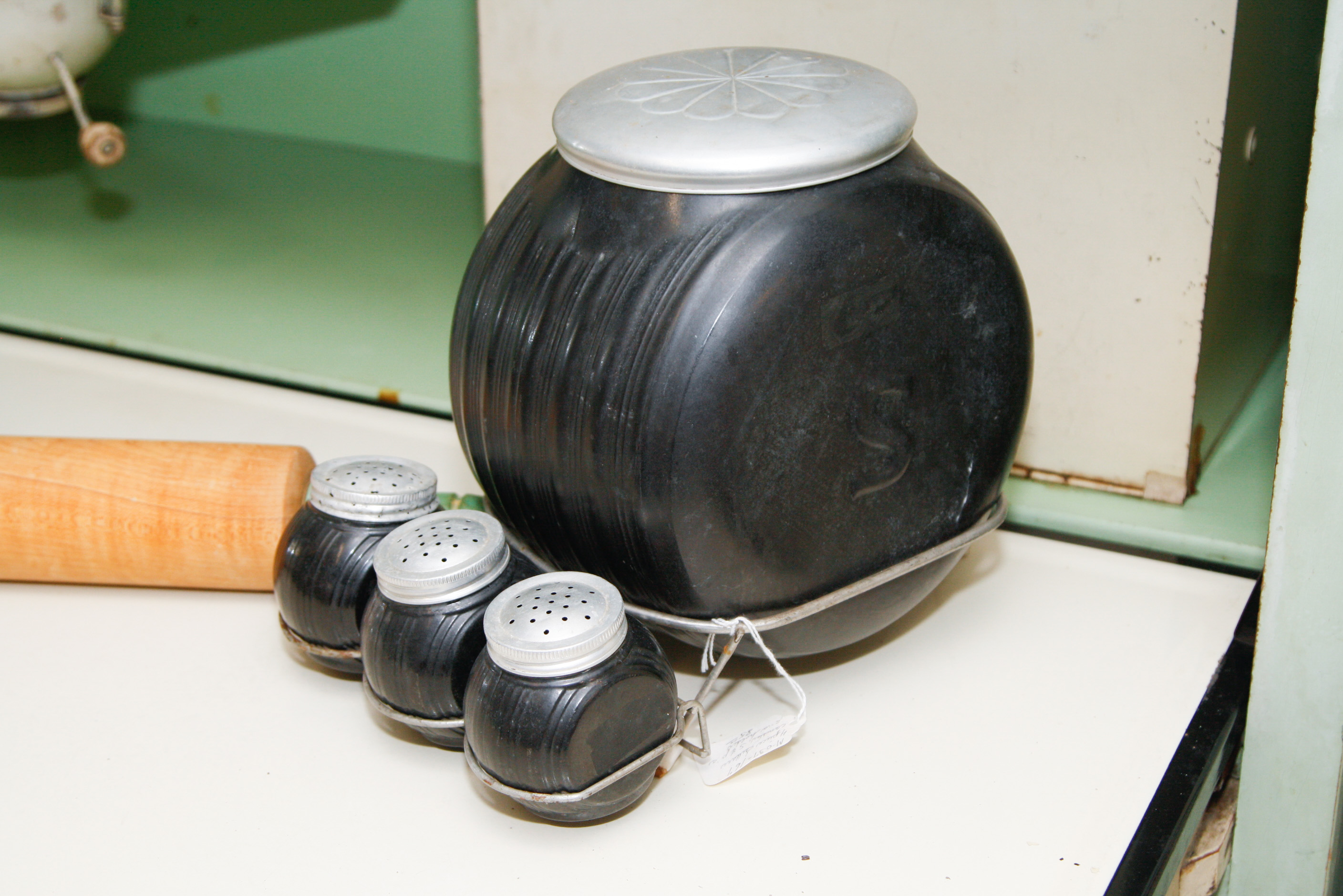 Antique Sellers Three-Piece Baker's Kitchen Wall Unit