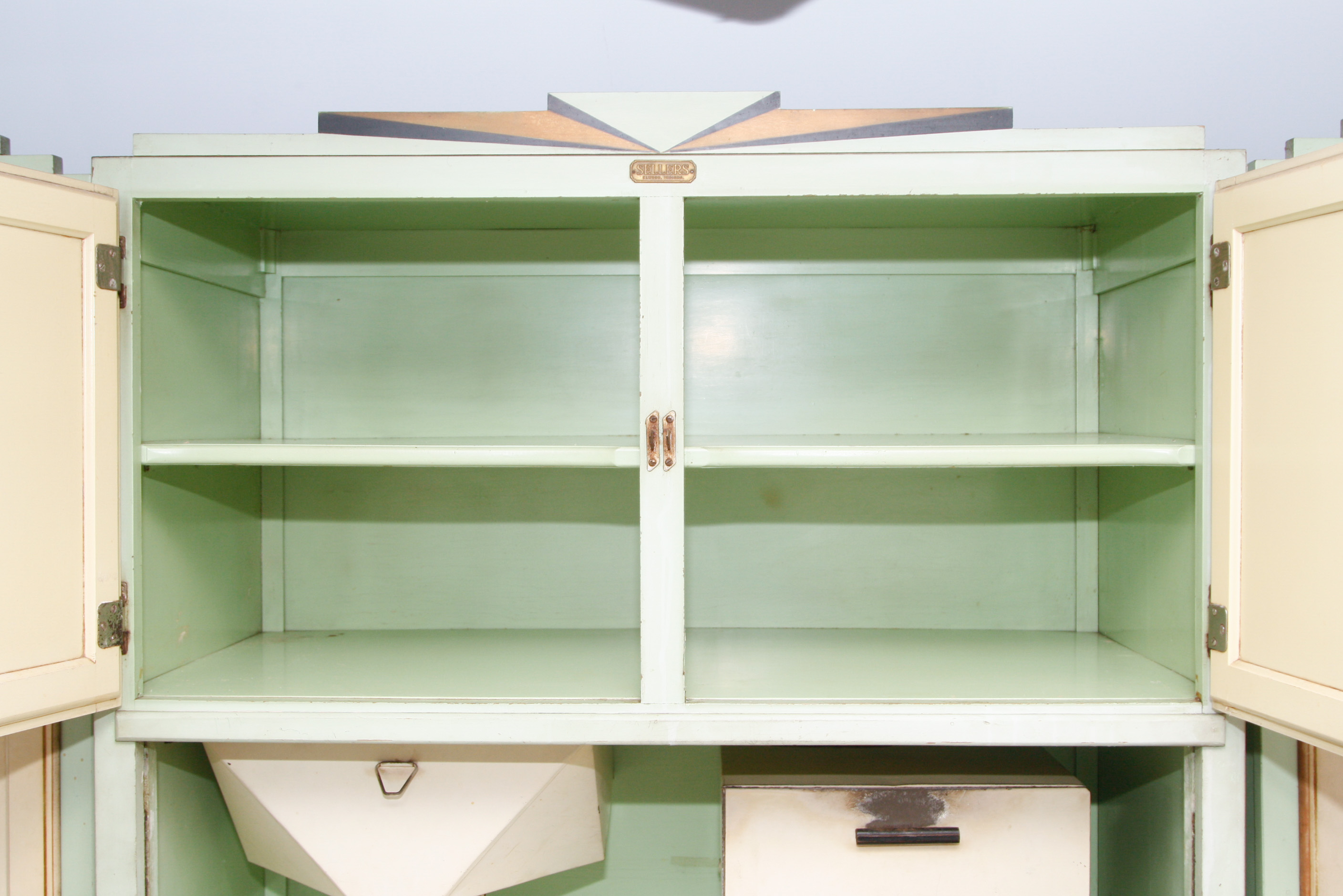 Antique Sellers Three-Piece Baker's Kitchen Wall Unit