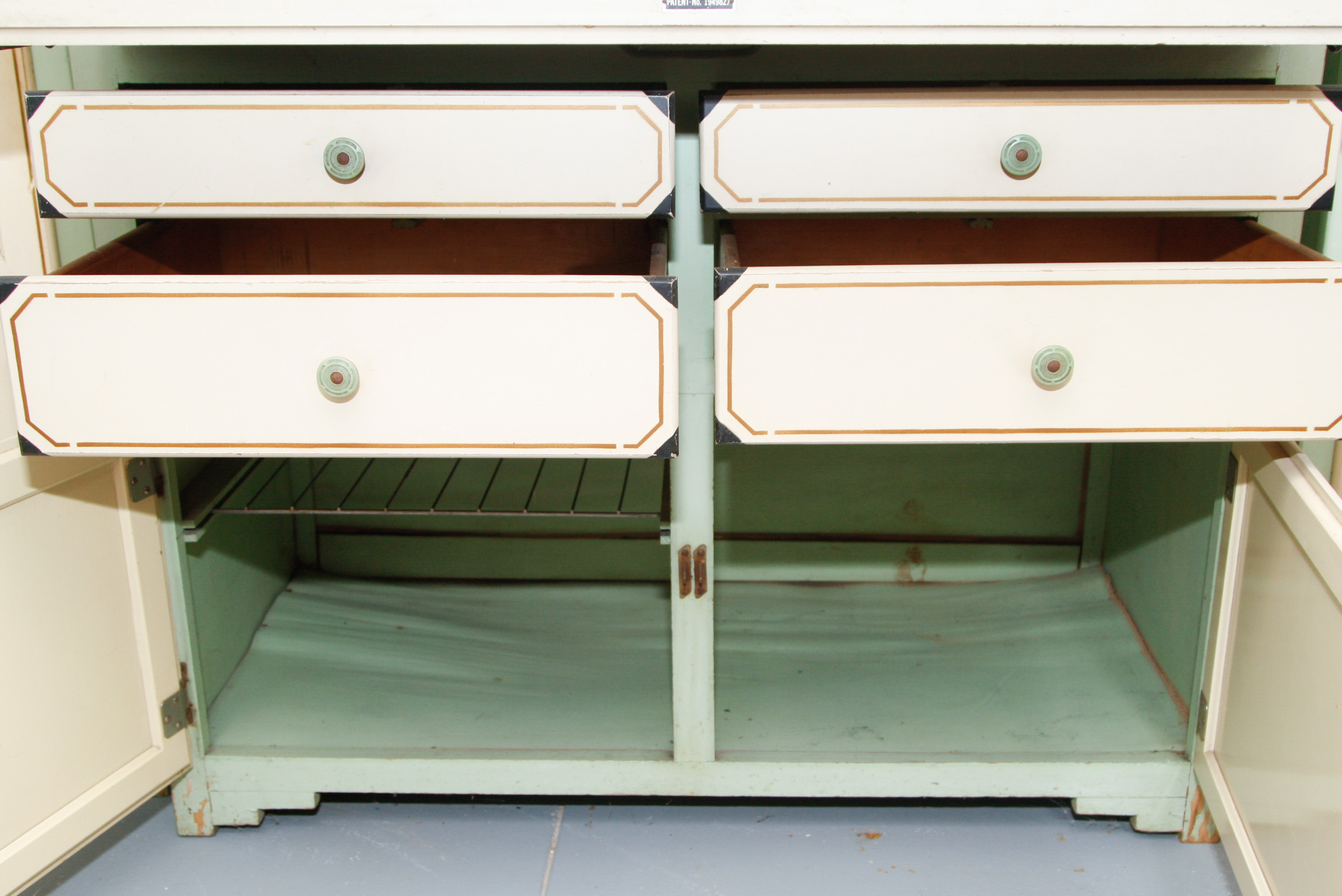 Antique Sellers Three-Piece Baker's Kitchen Wall Unit