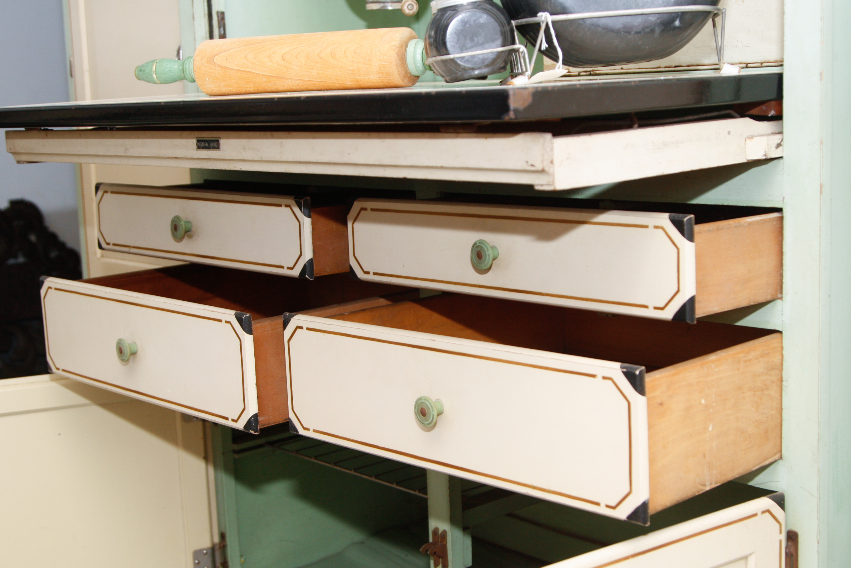 Antique Sellers Three-Piece Baker's Kitchen Wall Unit