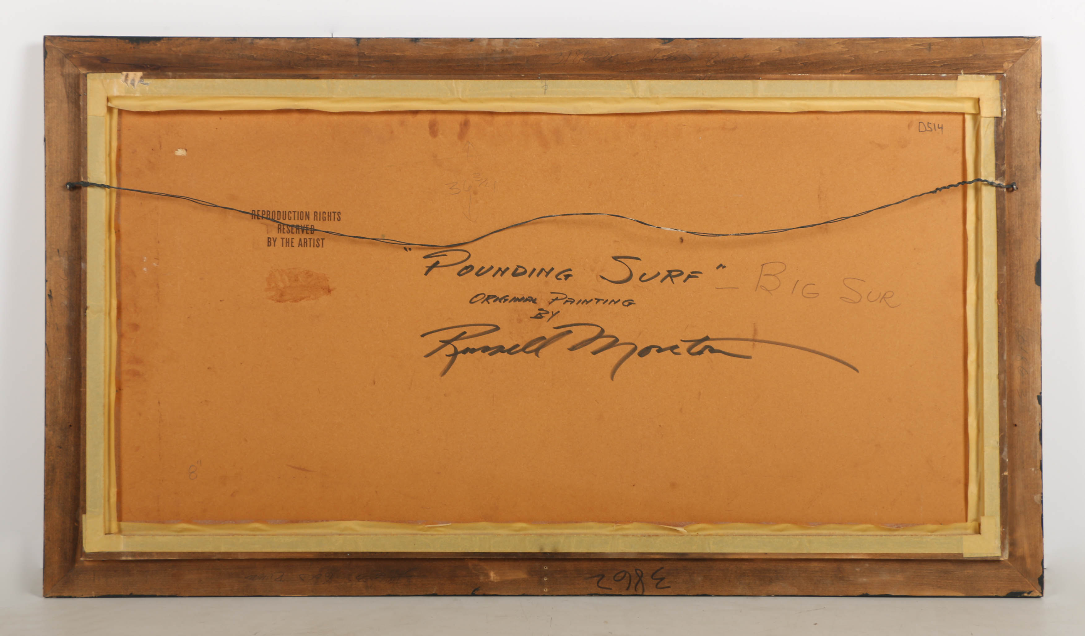 Ronald Moreton Oil Painting on Board "Pounding Surf"