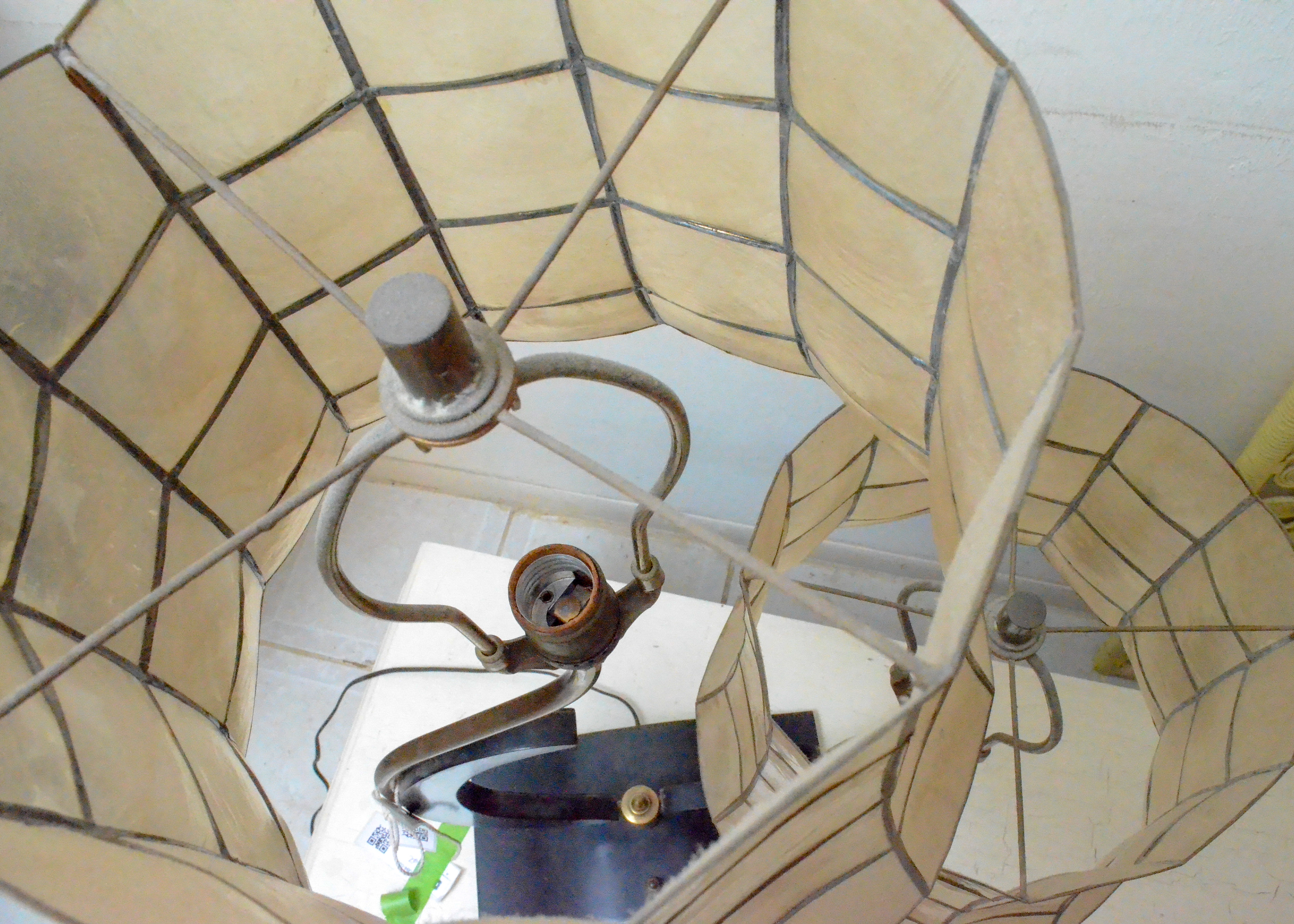 Mid Century Capiz Shell Table Lamp