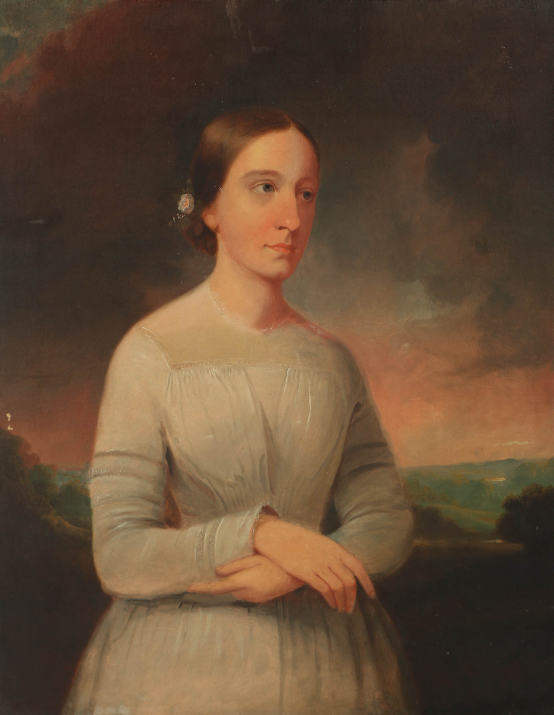 Oil Painting on Canvas Portrait of a Young Woman