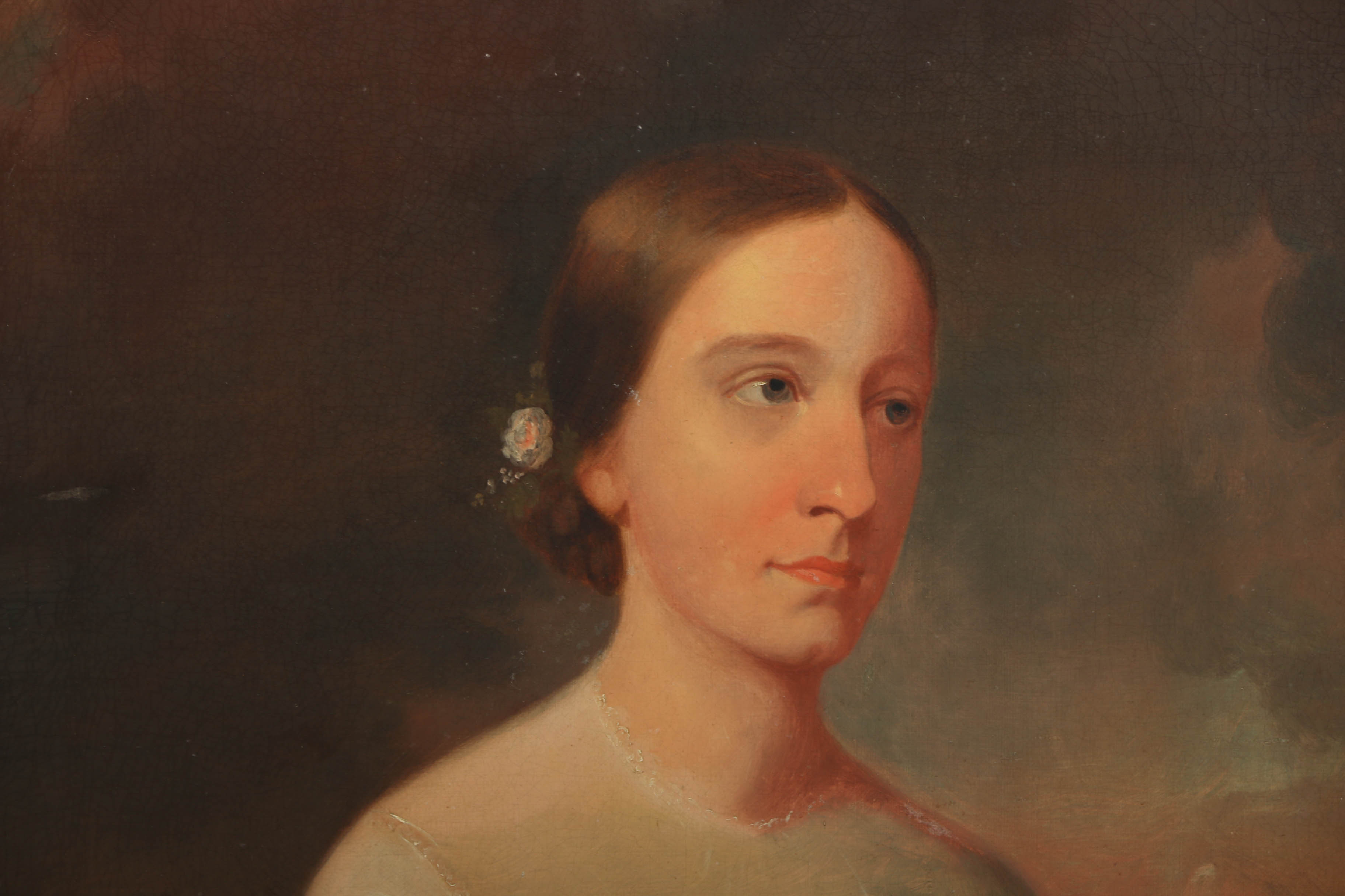 Oil Painting on Canvas Portrait of a Young Woman