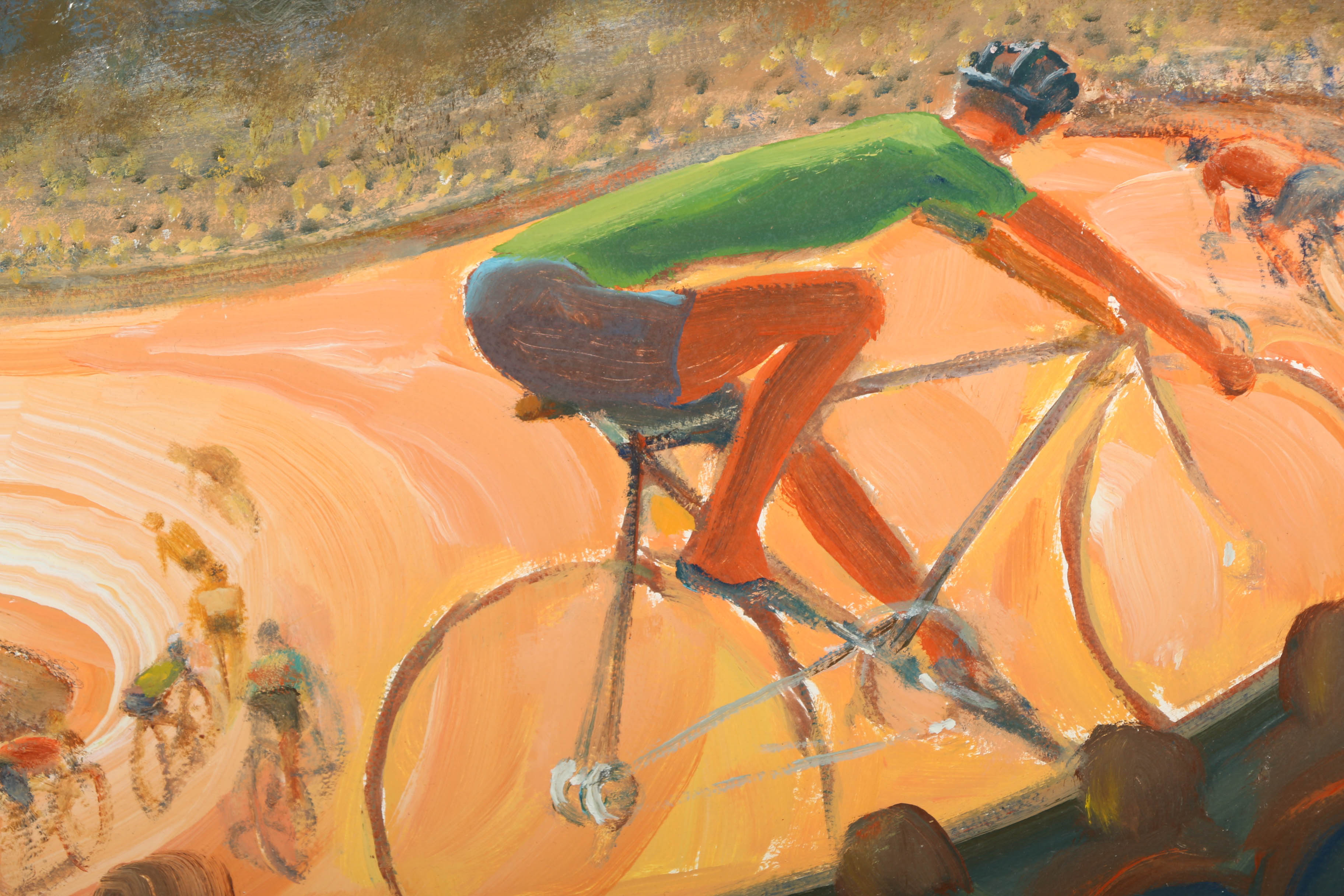 John Schweikhard Oil Painting on Board "Six Day"