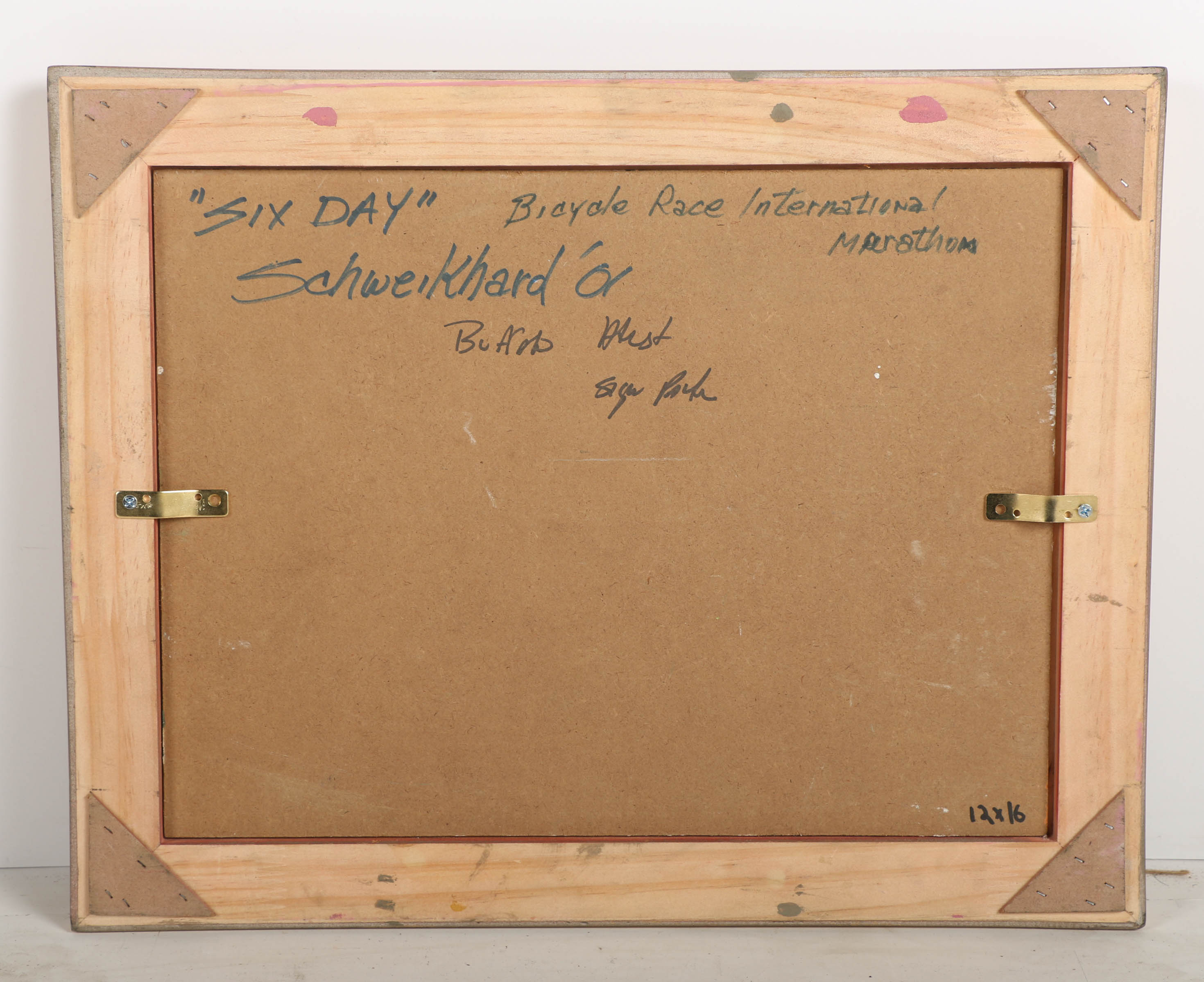 John Schweikhard Oil Painting on Board "Six Day"