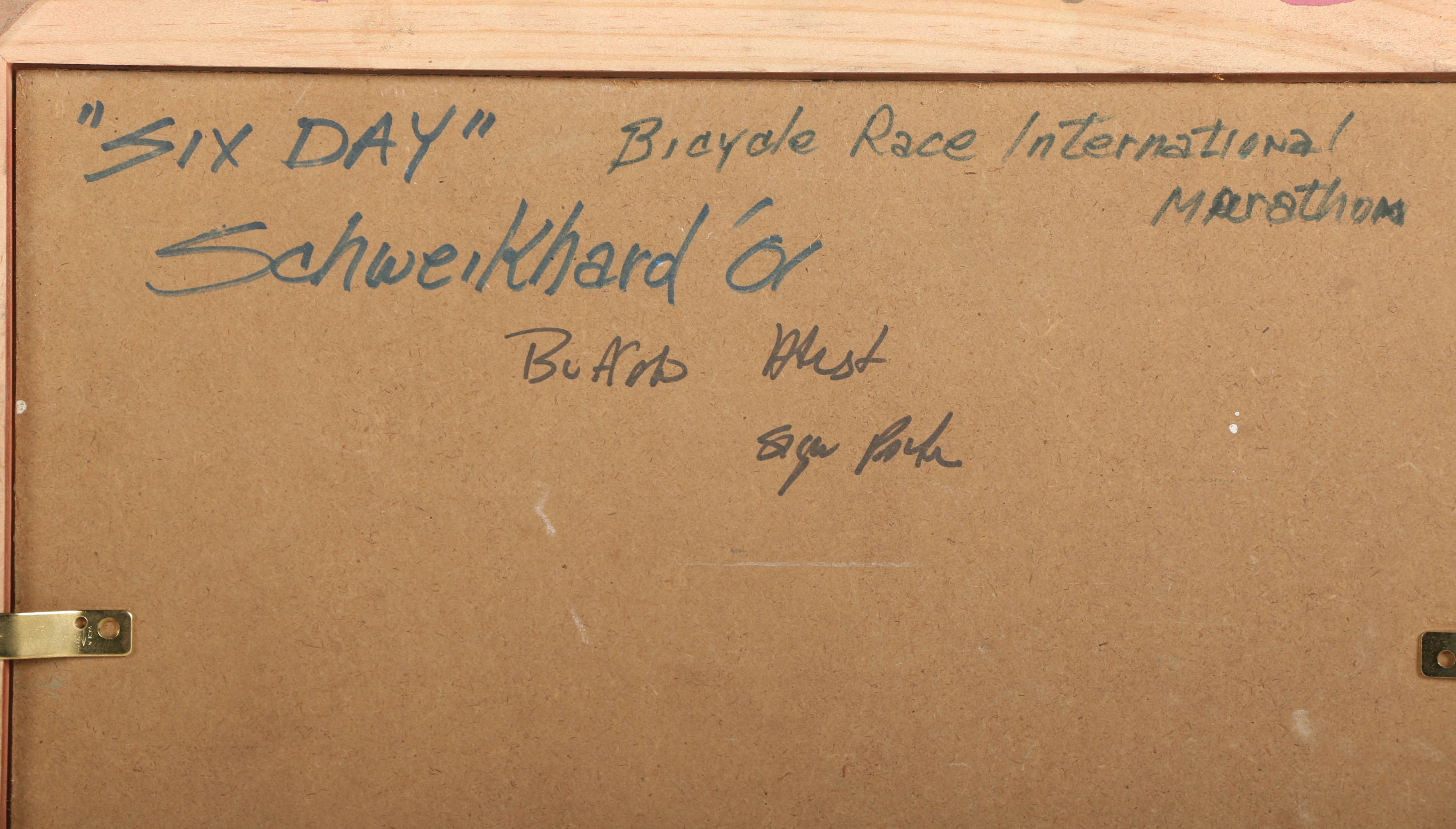 John Schweikhard Oil Painting on Board "Six Day"