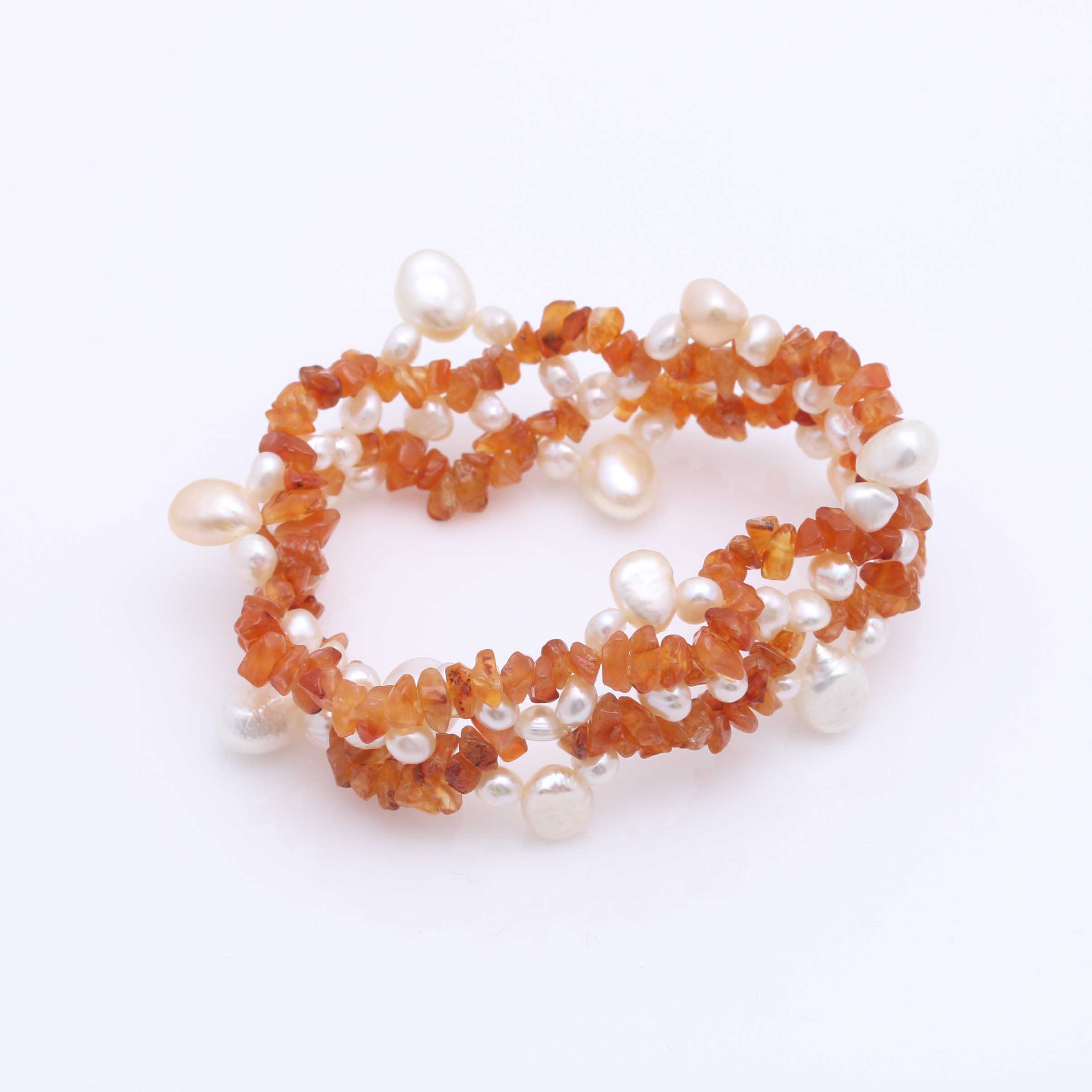 Carnelian and Cultured Pearl Bracelets