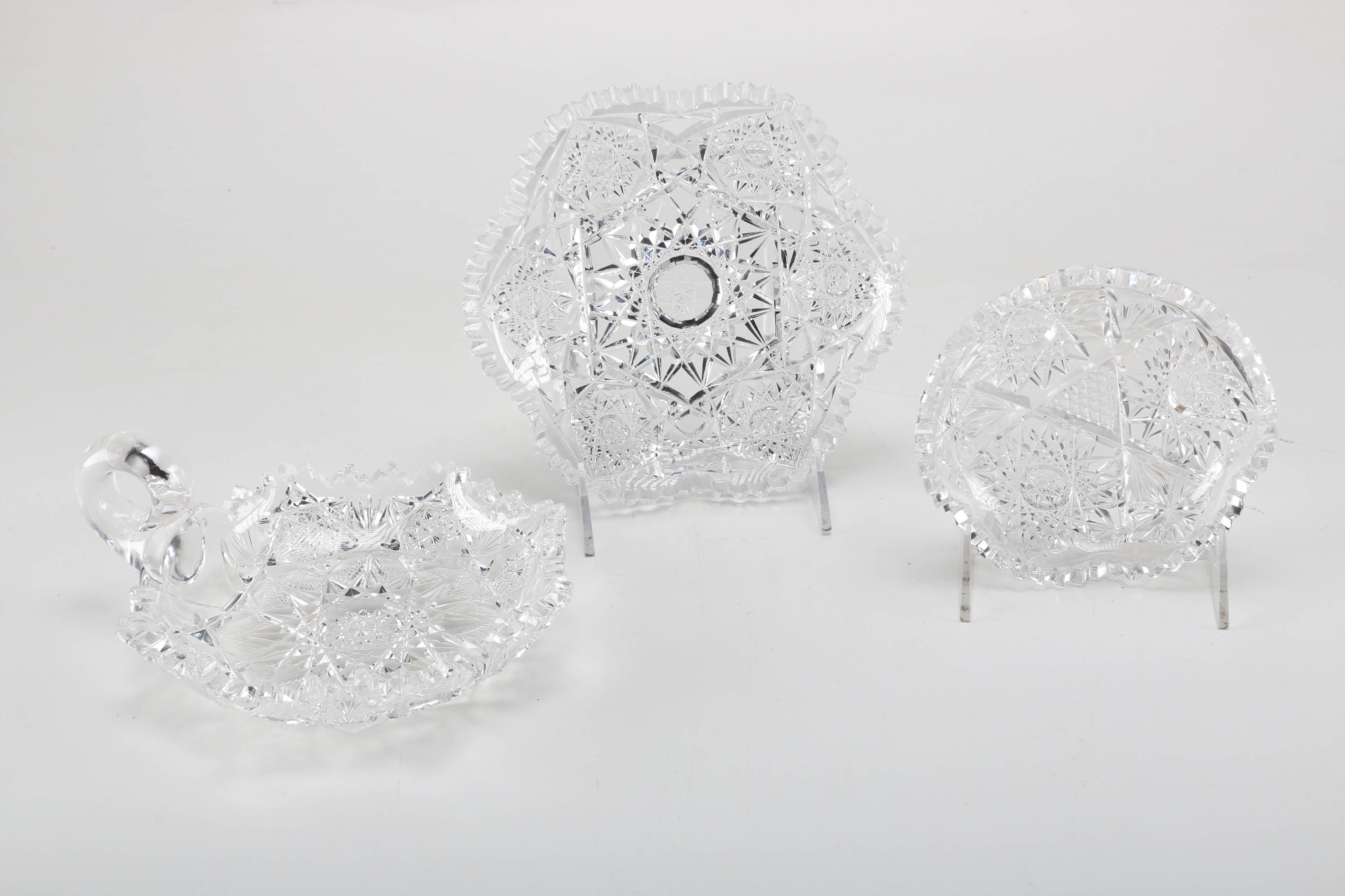Set of Brilliant Cut Glass Serving Dishes EBTH