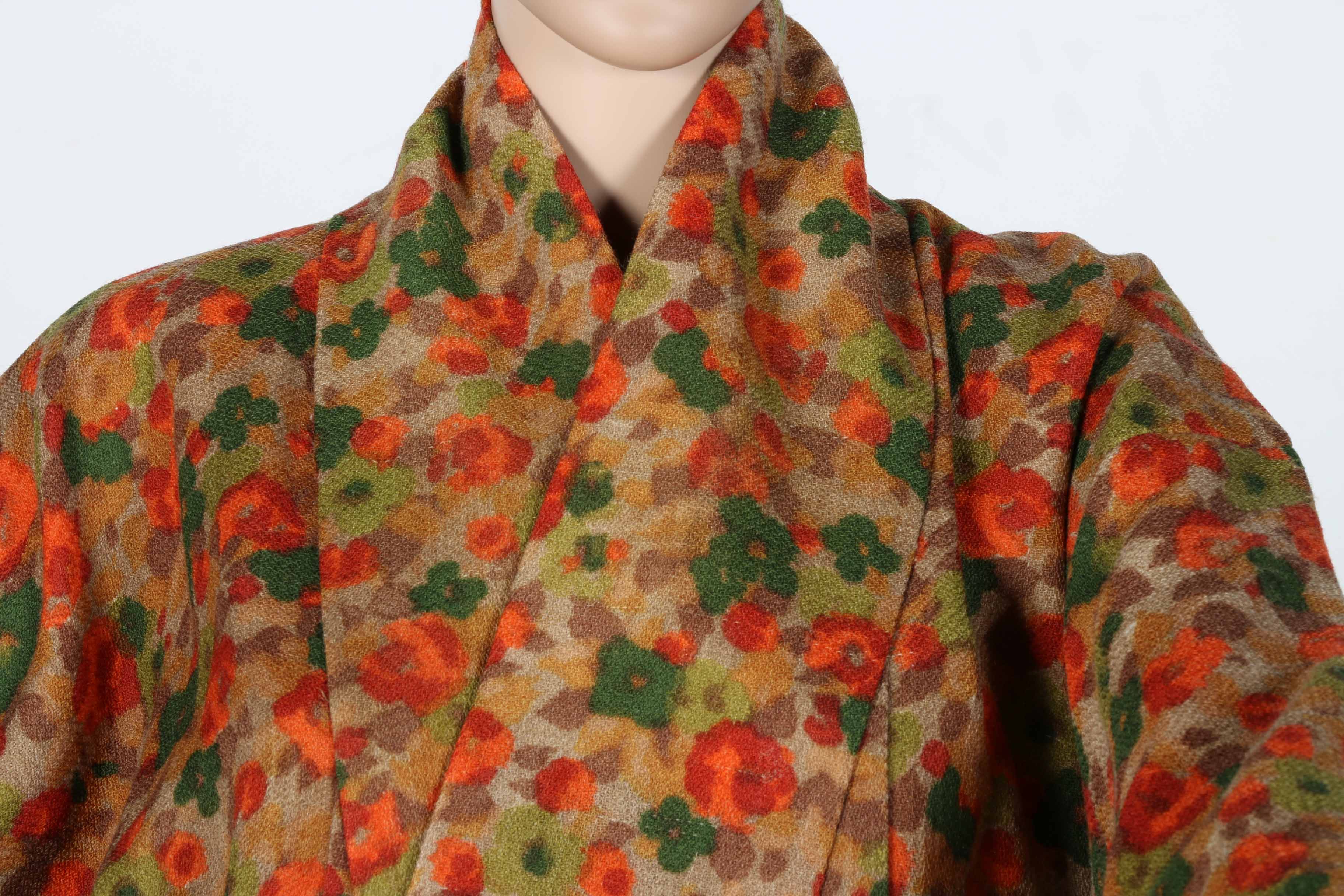 Flower Patterned Komon Kimono